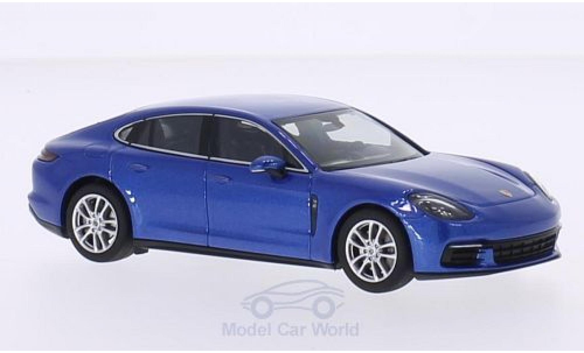 Porsche Panamera 4S 1/43 Herpa 4S metallic blauw 2016 modelauto