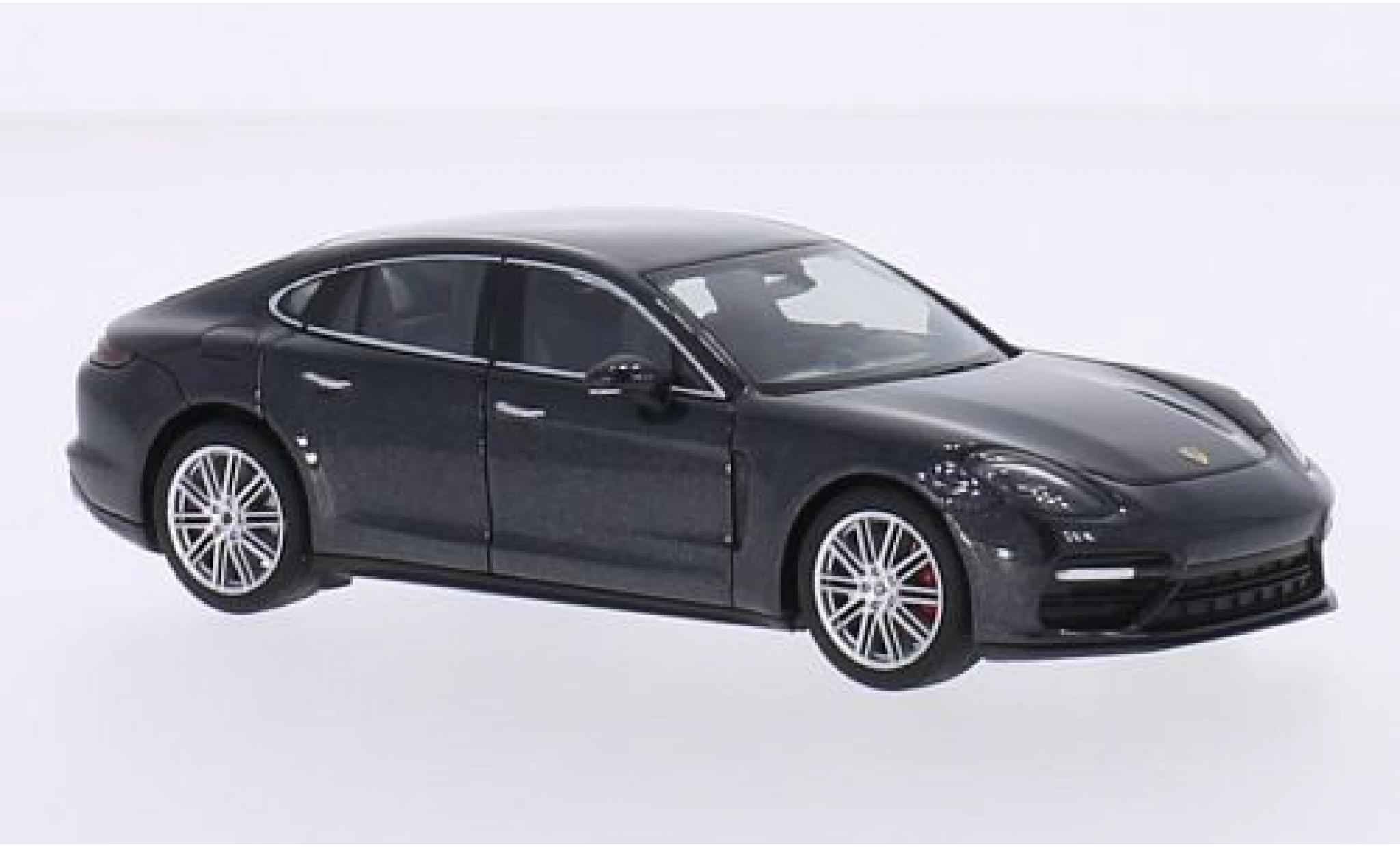 Porsche Panamera Turbo 1/43 Herpa Turbo metallic anthrazit 2016 modelauto