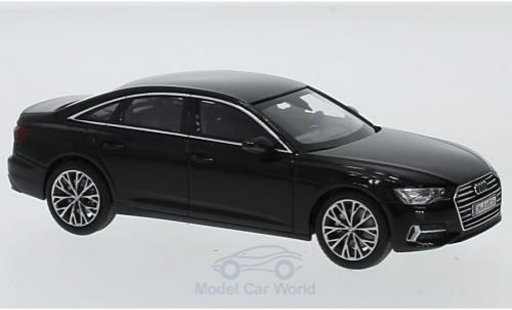 Audi A6 1/43 iScale Sedan zwart 2018 modelauto