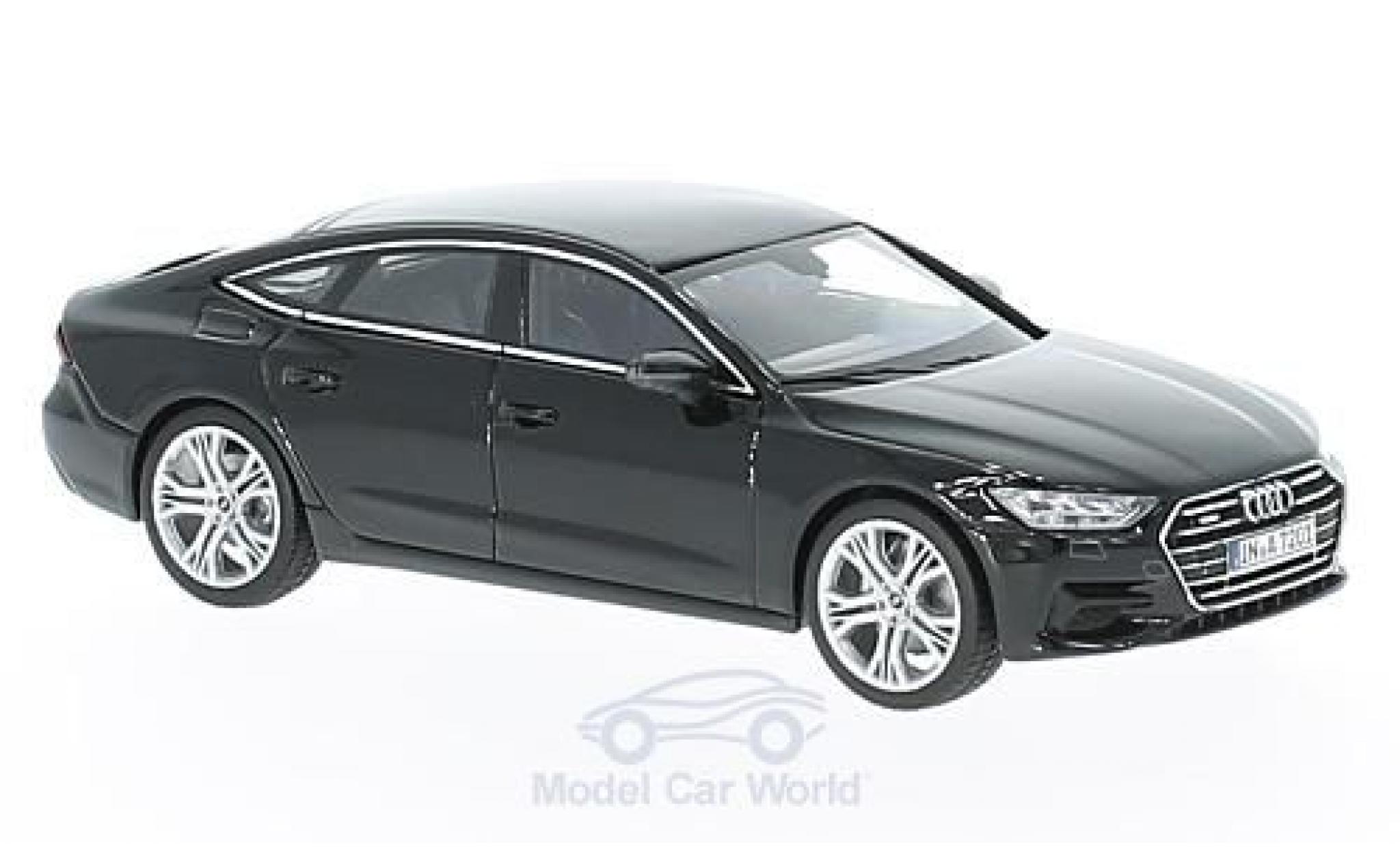 Audi A7 1/43 iScale Sportback zwart 2018 modelauto