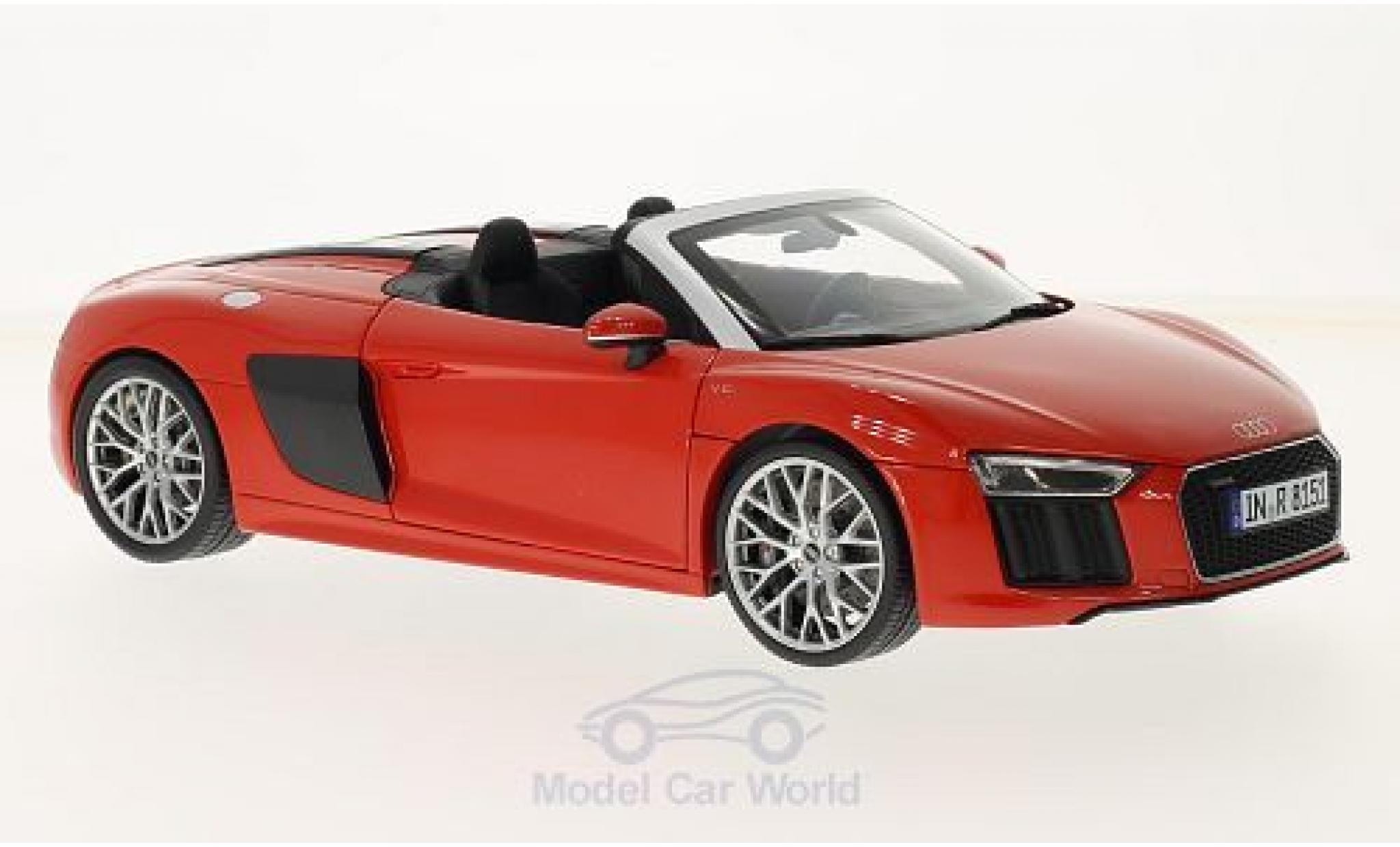 Audi R8 1/18 iScale Spyder V10 rood 2016 ohne Vitrine modelauto