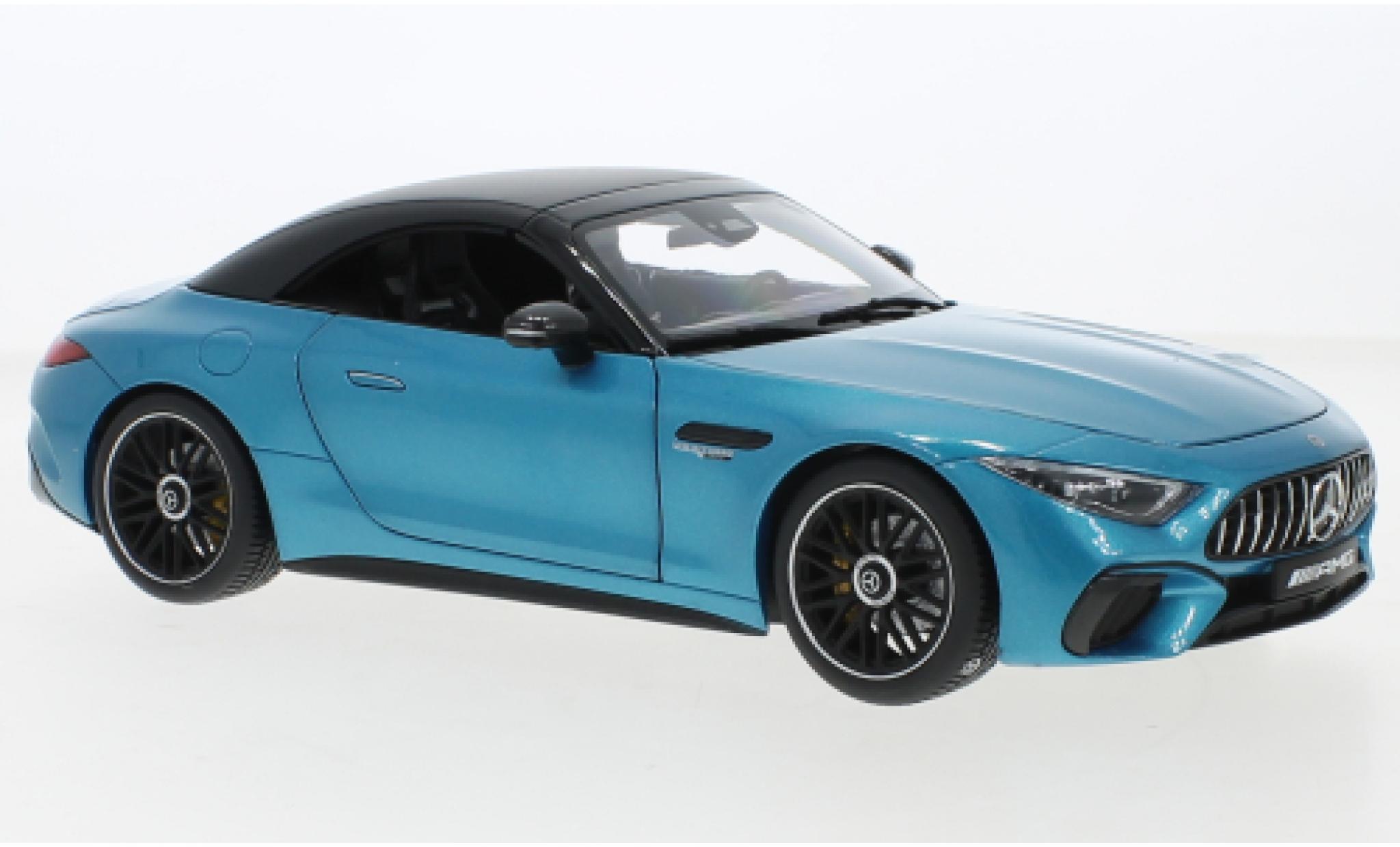 Mercedes Classe SL 1/18 iScale SL 63 AMG (R232) metallic blauw 2021 modelauto