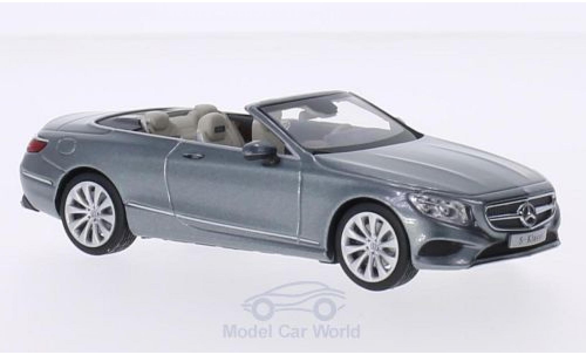 Mercedes Classe S 1/43 iScale Cabrio metallic grijs modelauto