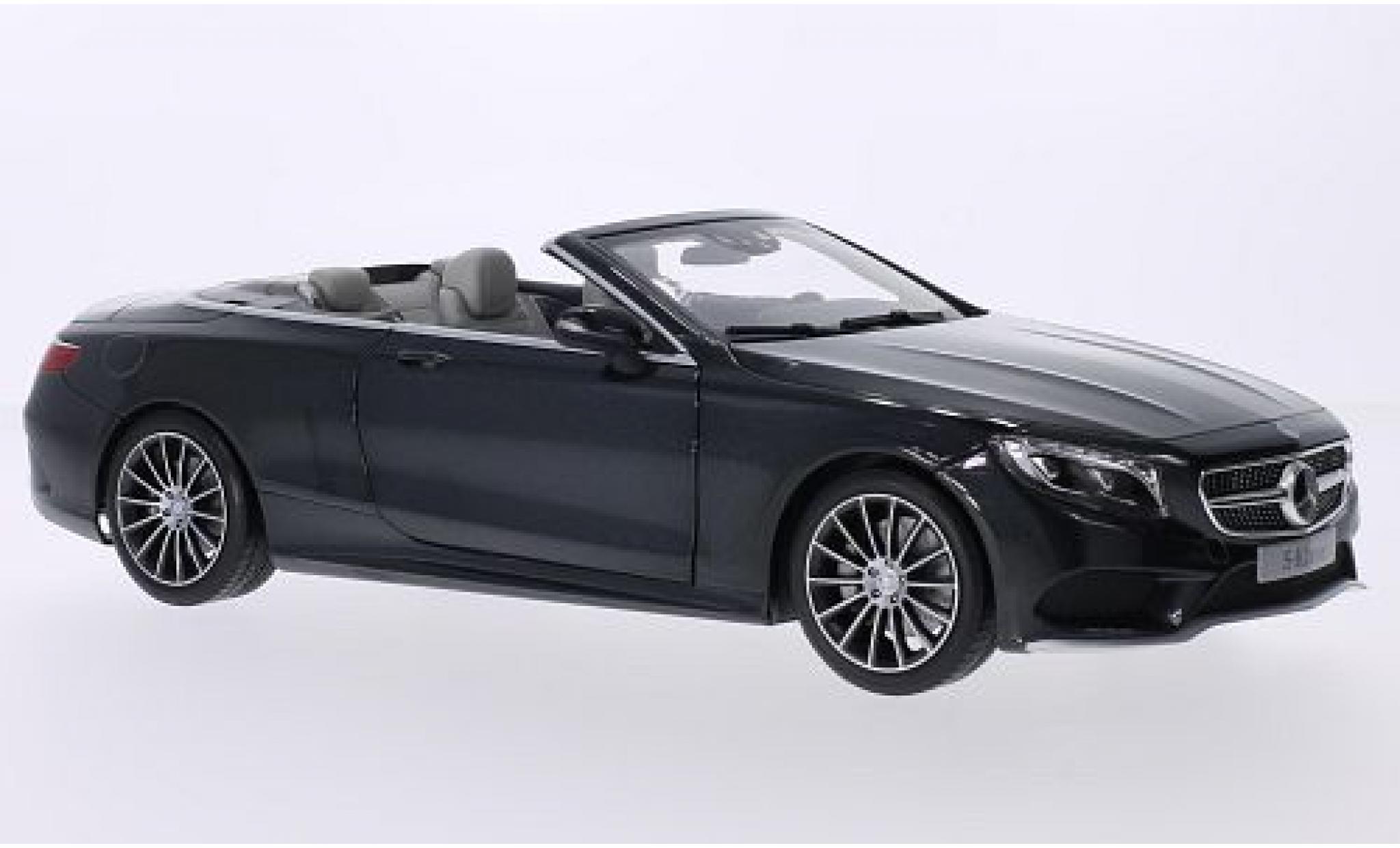Mercedes Classe S 1/18 iScale Cabriolet (A127) metallic grijs Softtop couch&eacute; avec modelauto
