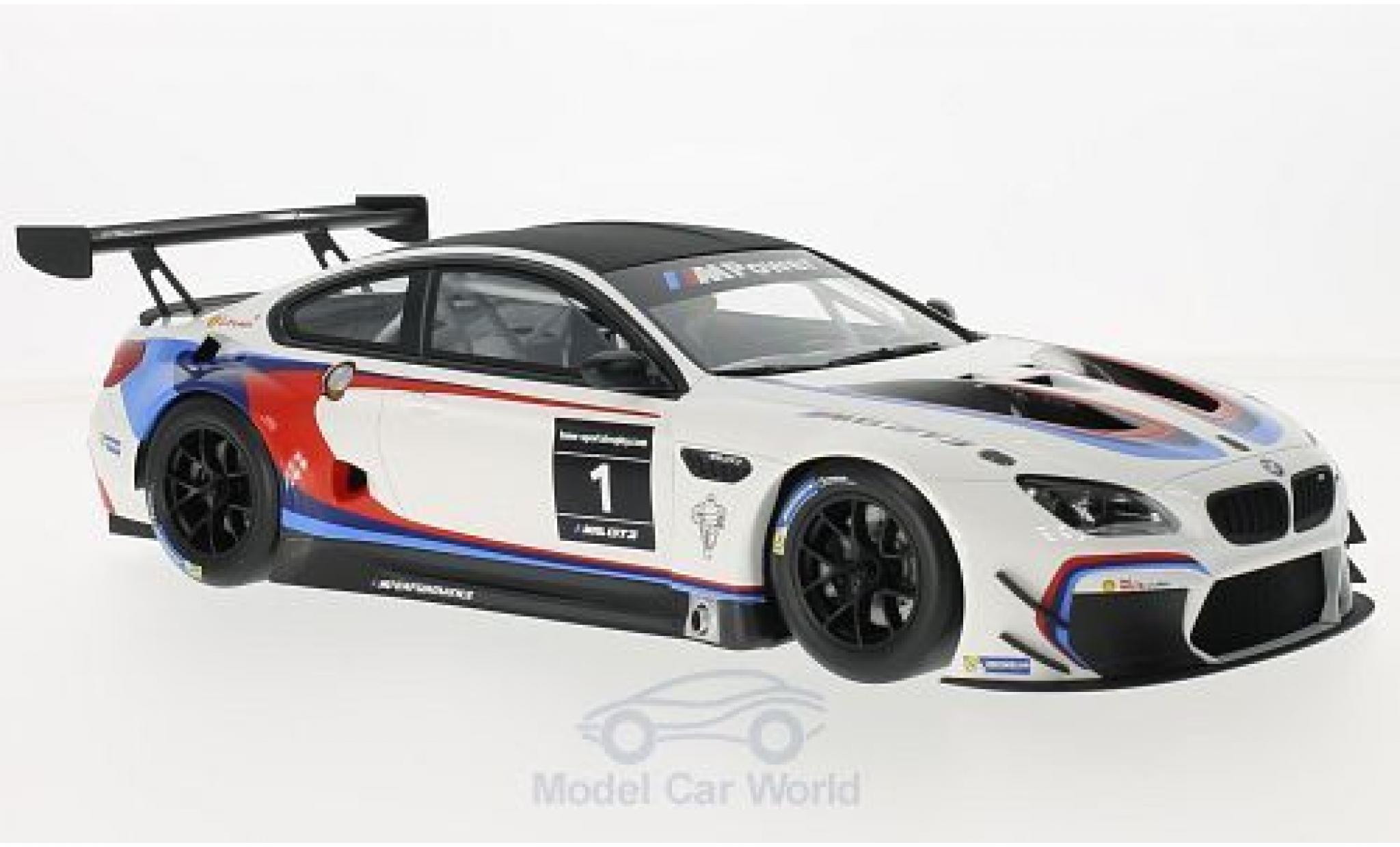 Bmw M6 1/18 Kyosho GT3 wit/zwart Sportstrophy 2016 2016 The Next 100 Years ohne Vitrine modelauto