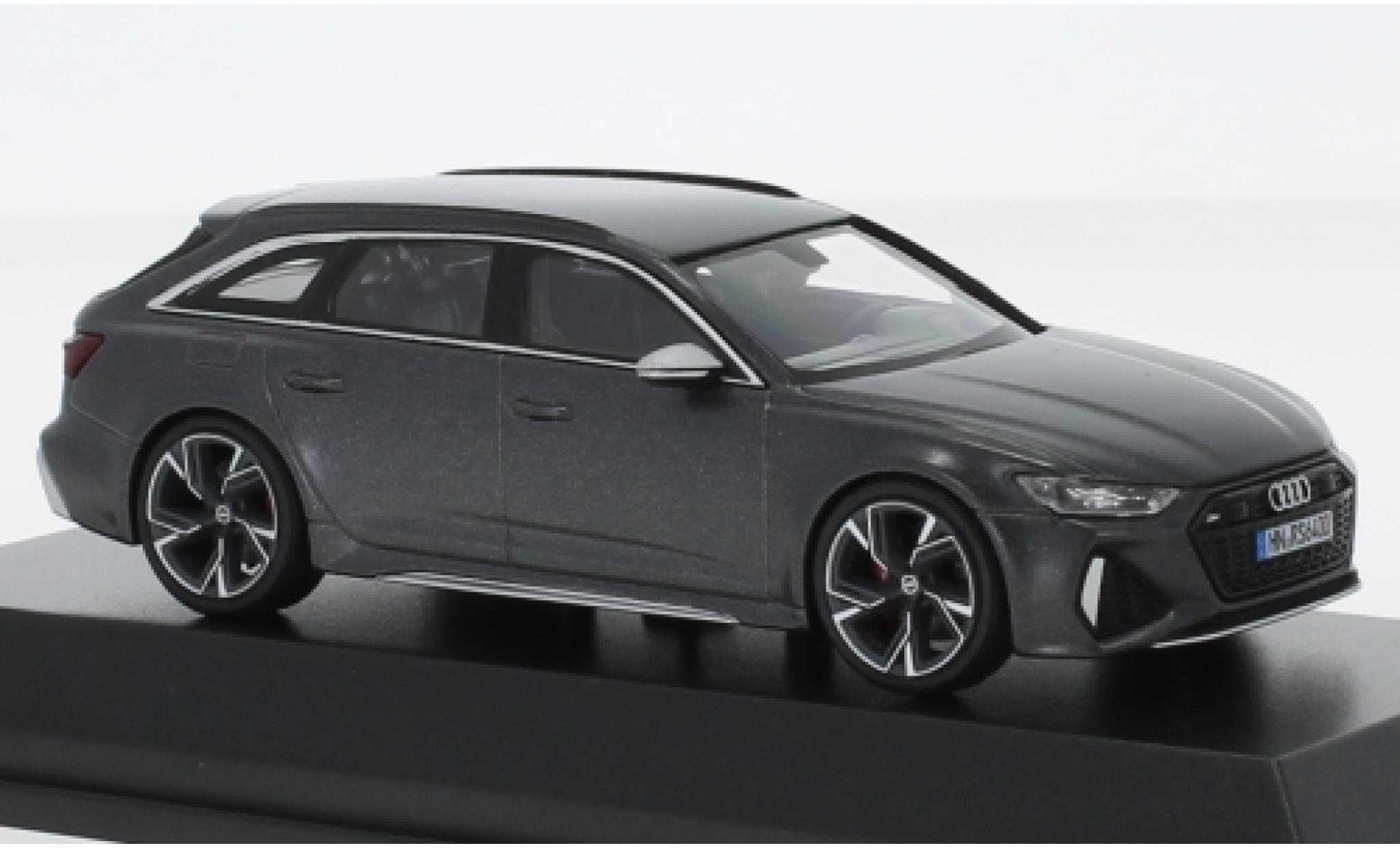 Audi RS6 1/43 Minichamps Avant (C8) matt-grijs 2019 modelauto