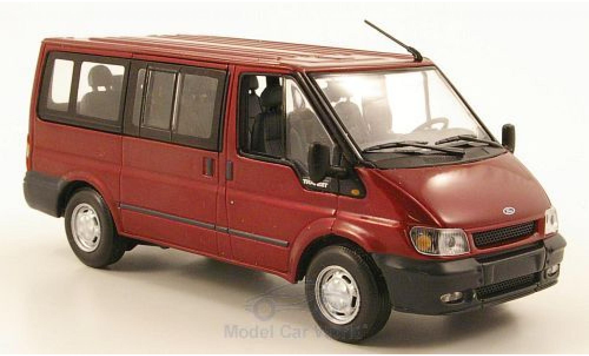 Ford Transit 1/43 Minichamps Bus Tourneo metallic rood 2000 ohne Vitrine modelauto