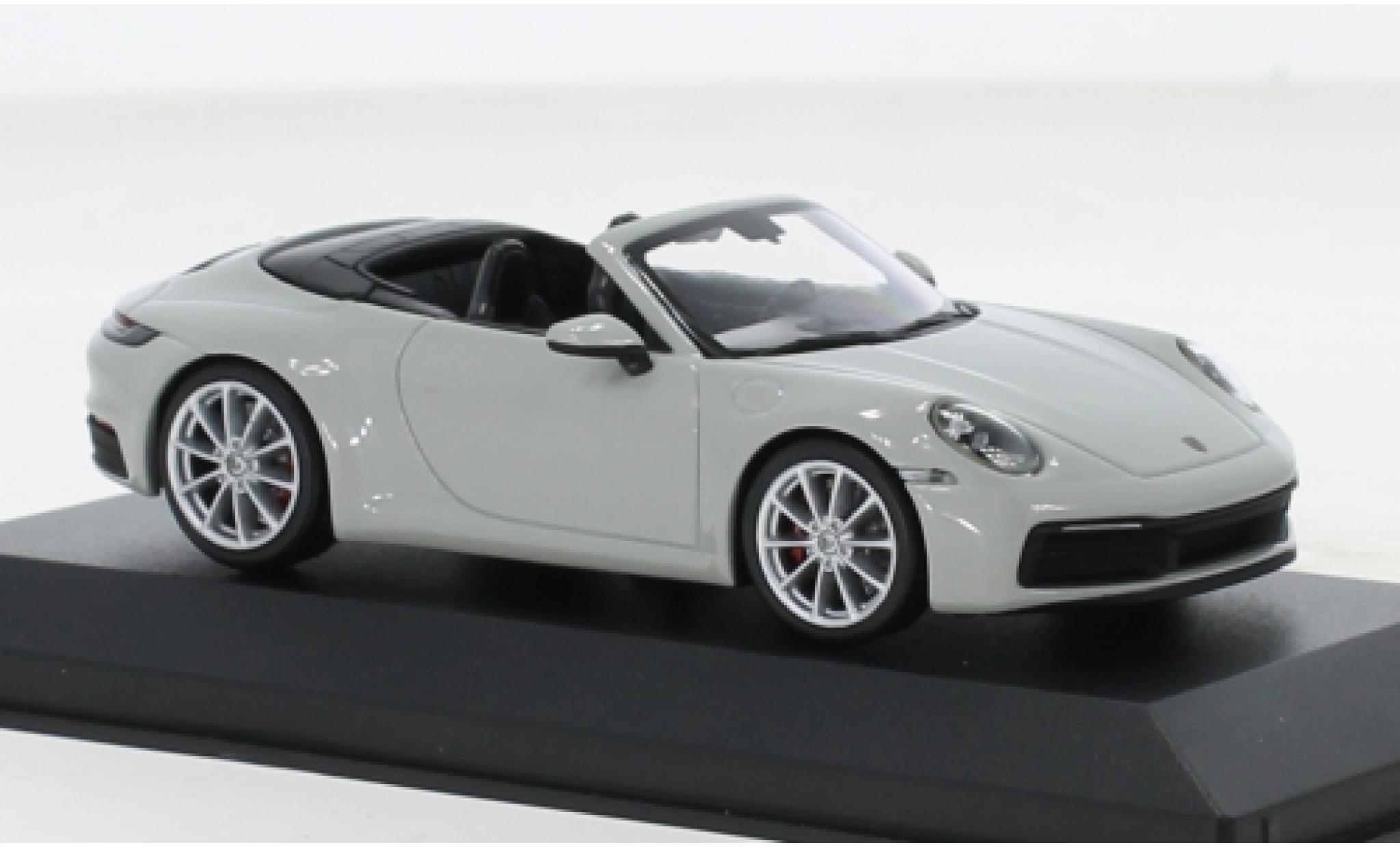 Porsche 992 S 1/43 Minichamps 911  Carrera Cabriolet grijs 2019 modelauto