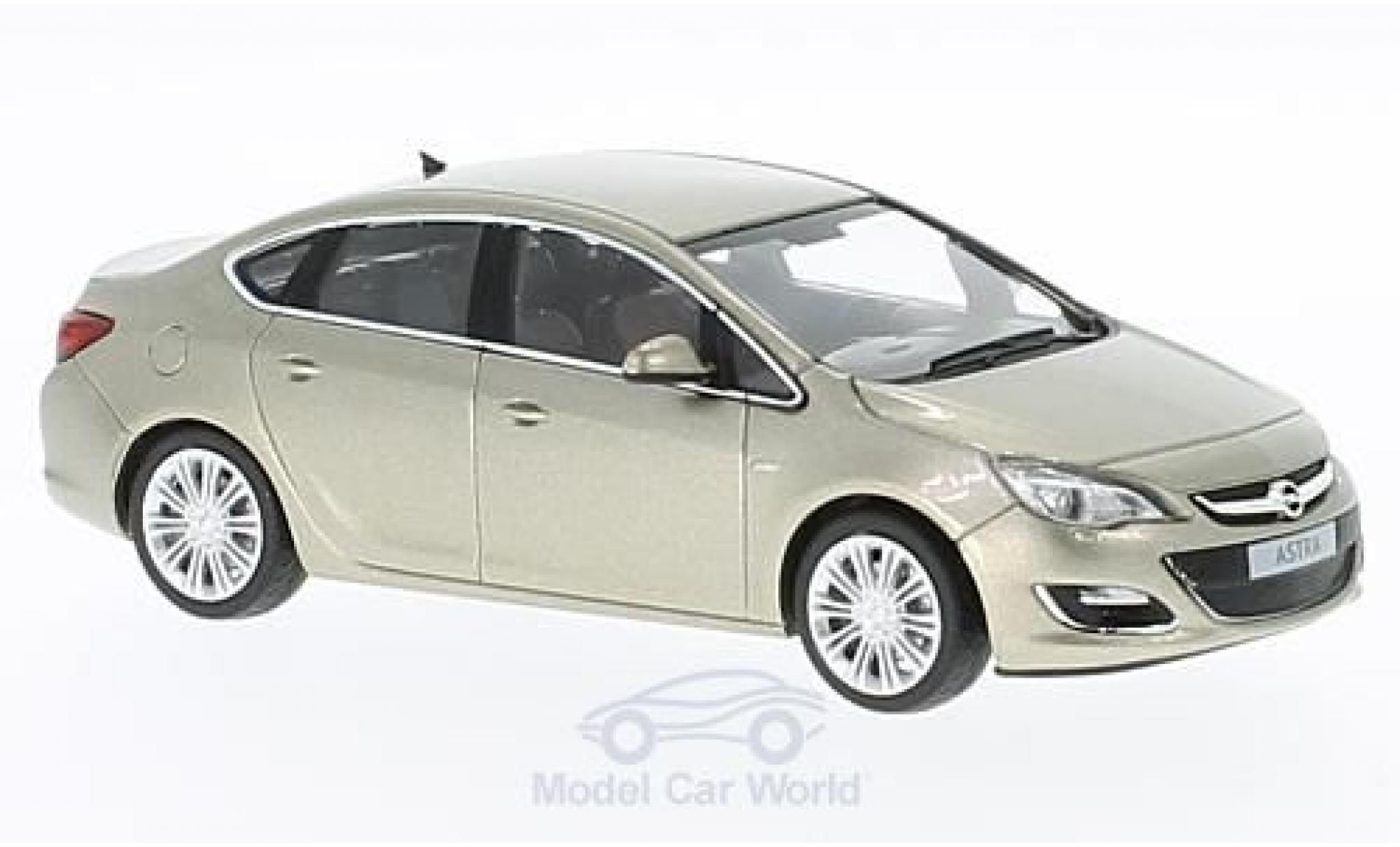 Opel Astra 1/43 Minichamps J Sedan metallic beige 2012 modelauto