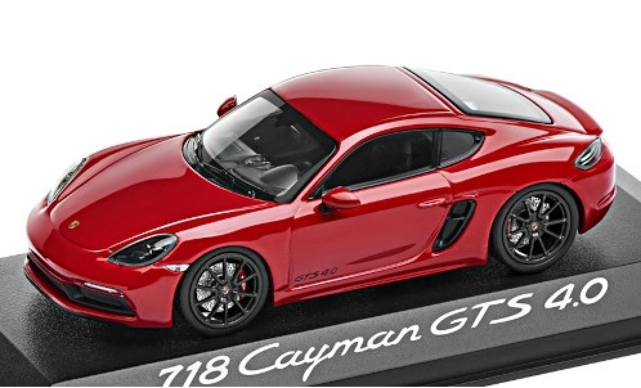 Porsche Cayman GTS 1/43 Minichamps 718 GTS 4.0 (982) rood 2020 modelauto