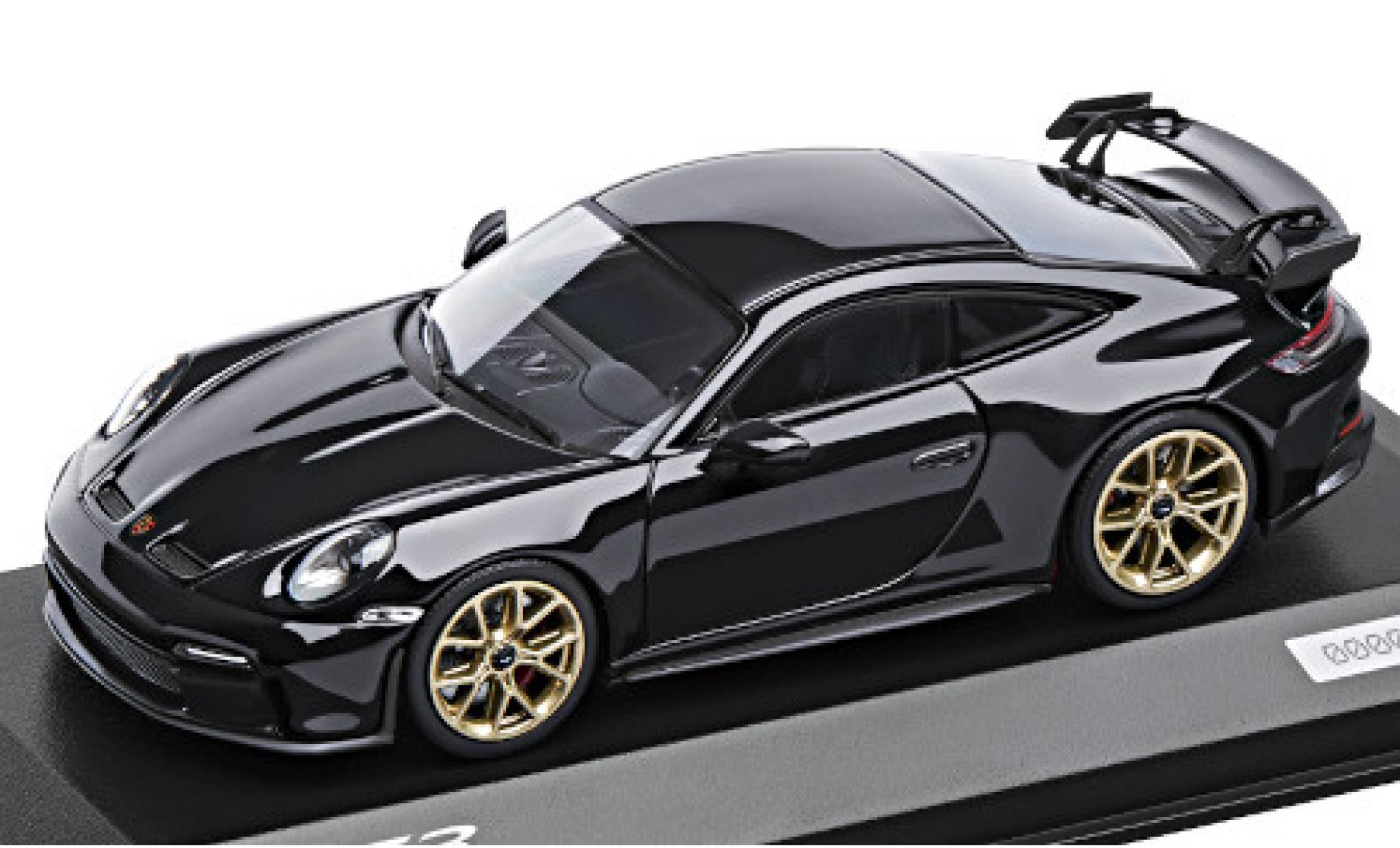 Porsche 992 GT3 1/43 Minichamps 911 GT3 () metallic zwart 2021 modelauto