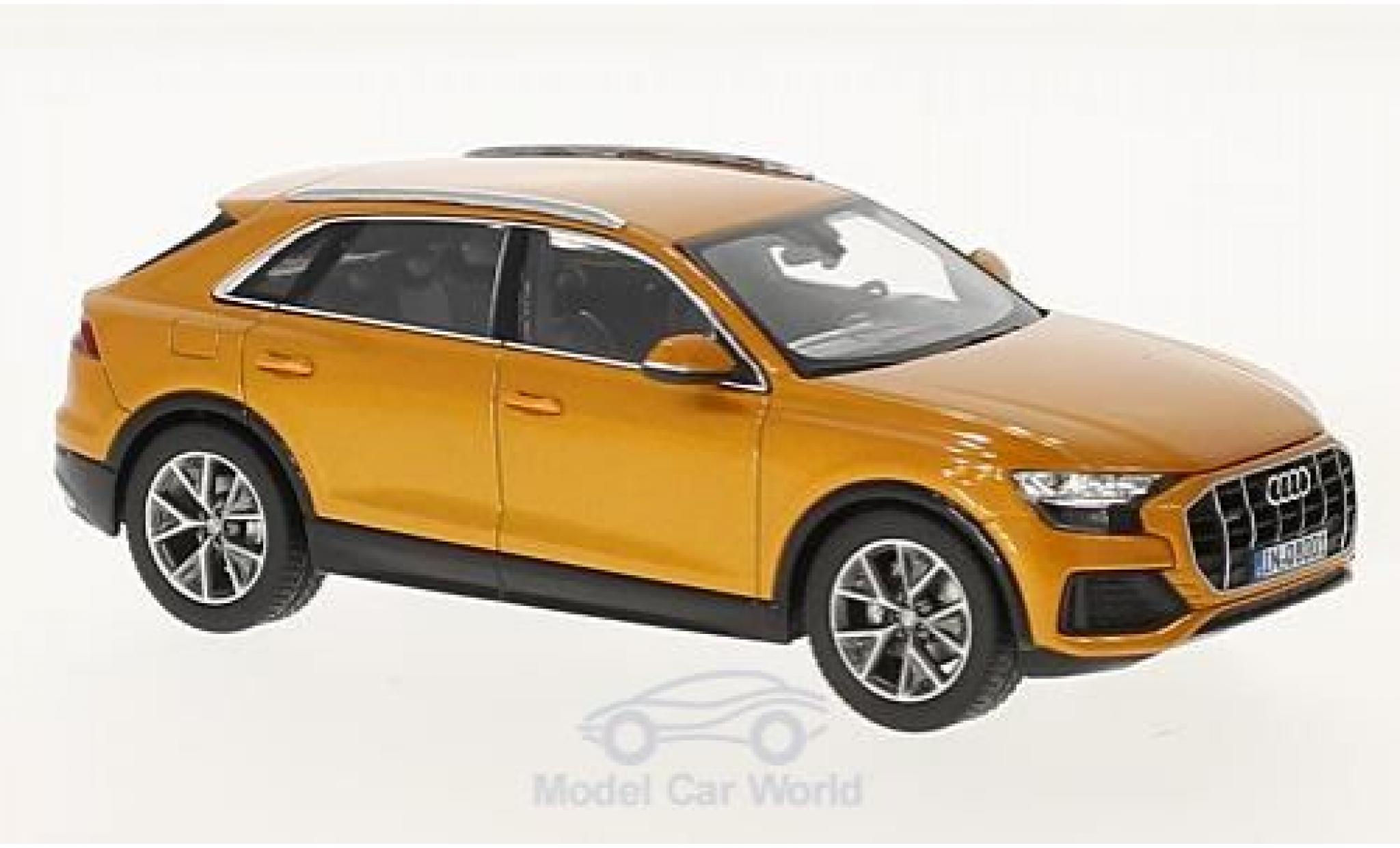 Audi Q8 1/43 Norev metallic oranje 2018 modelauto