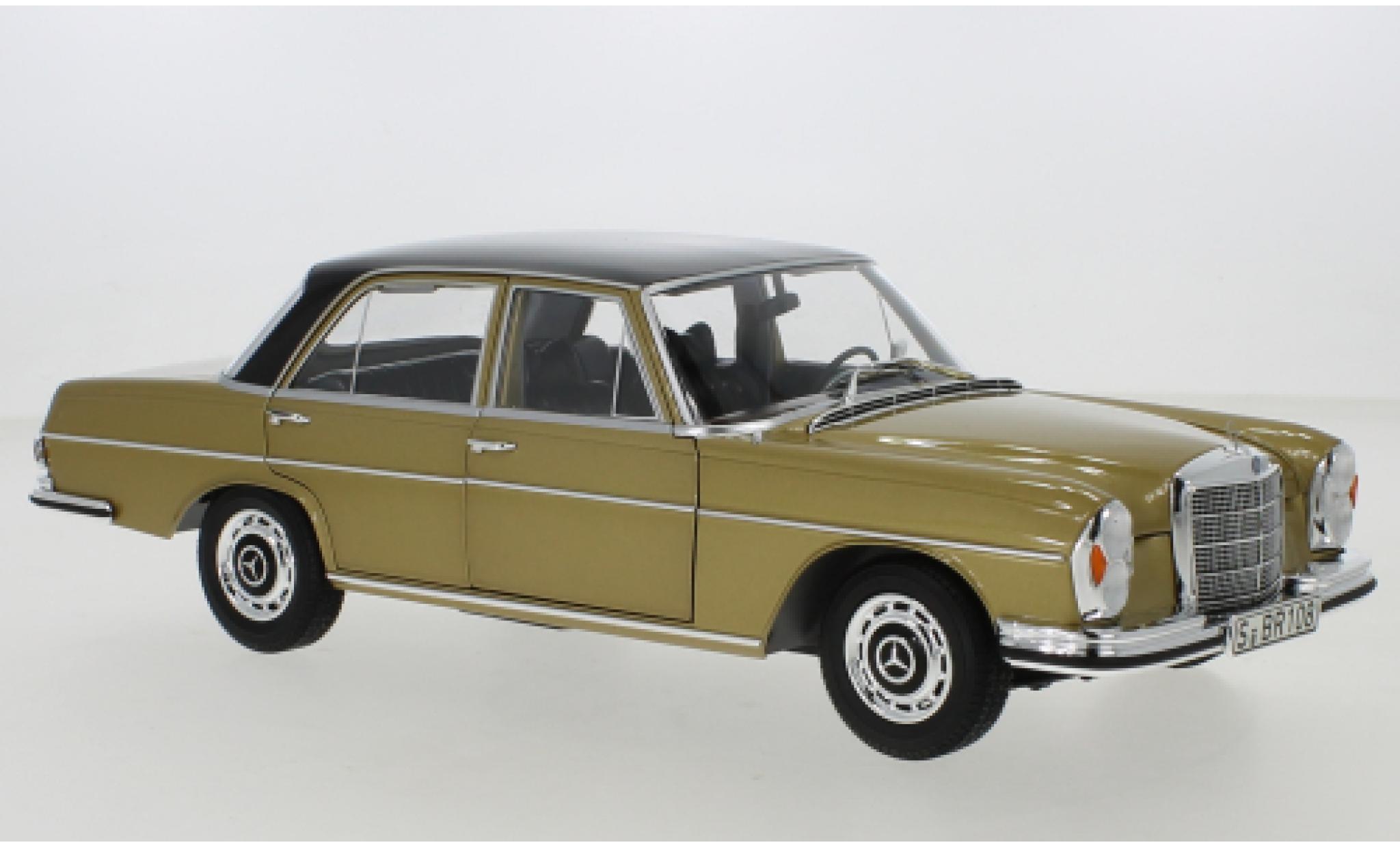 Mercedes 280 1/18 Norev SE (W108) metallic beige/zwart 1968 modelauto