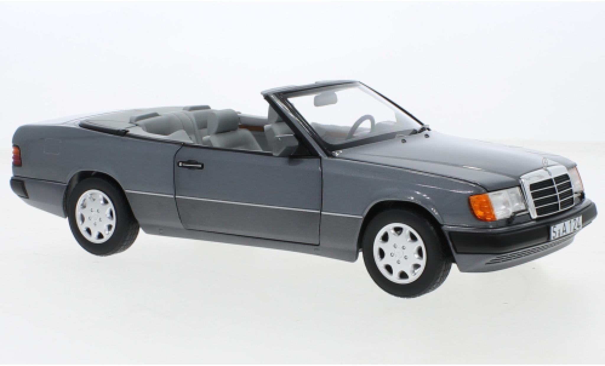 Mercedes 300 1/18 Norev CE-24 Cabriolet (A124) metallic grijs 1991 modelauto