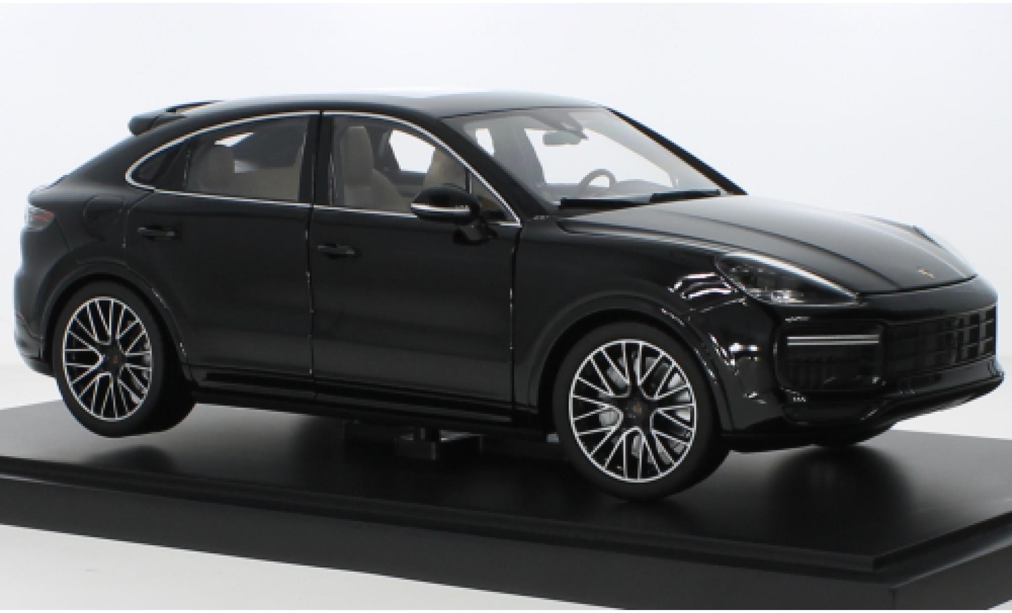 Porsche Cayenne Turbo 1/18 I Norev Coupe zwart 2019 modelauto