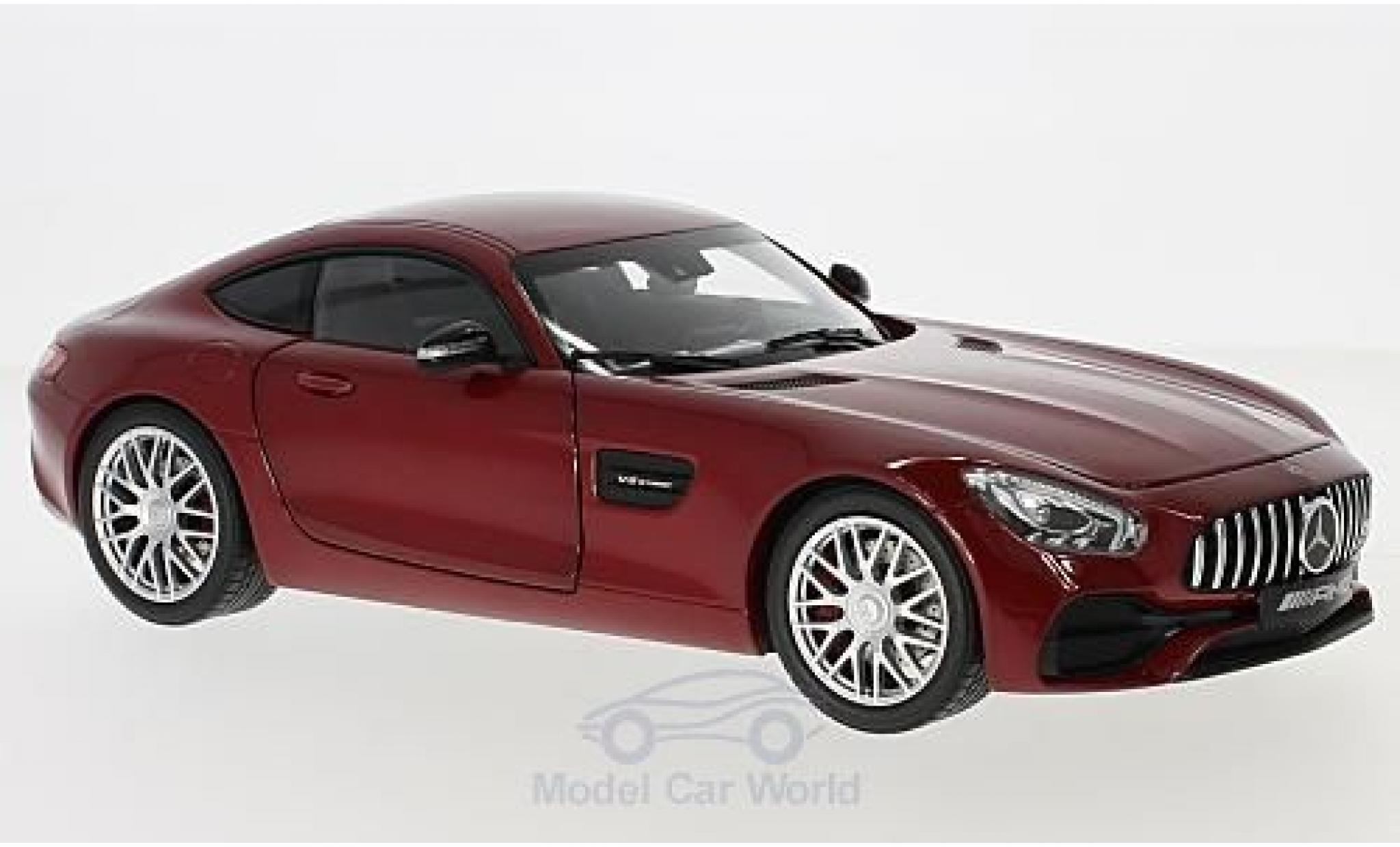 Mercedes AMG GT 1/18 Norev (C190) metallic rood modelauto
