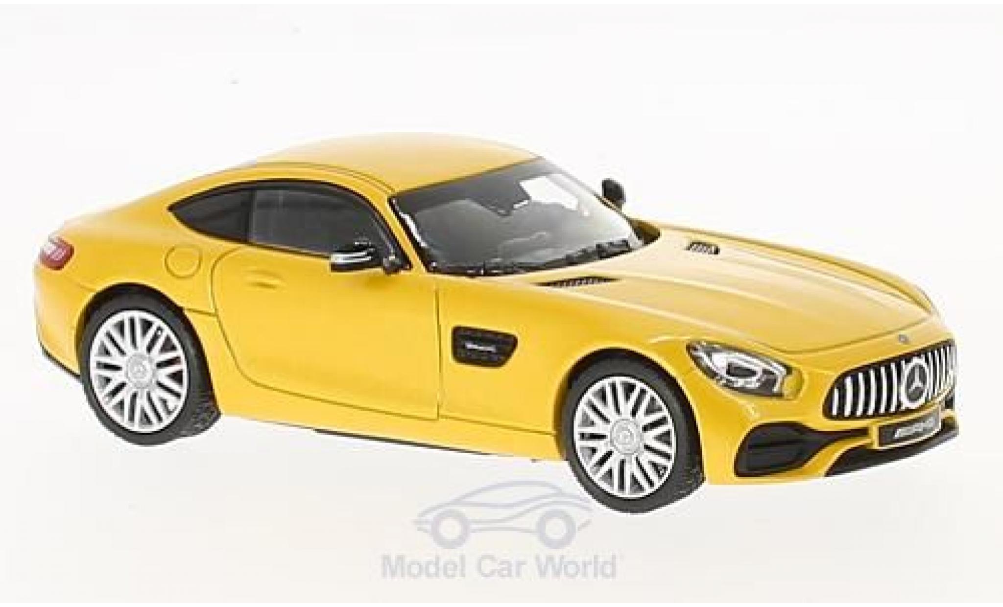 Mercedes AMG GT 1/43 Norev Coupe metallic geel modelauto