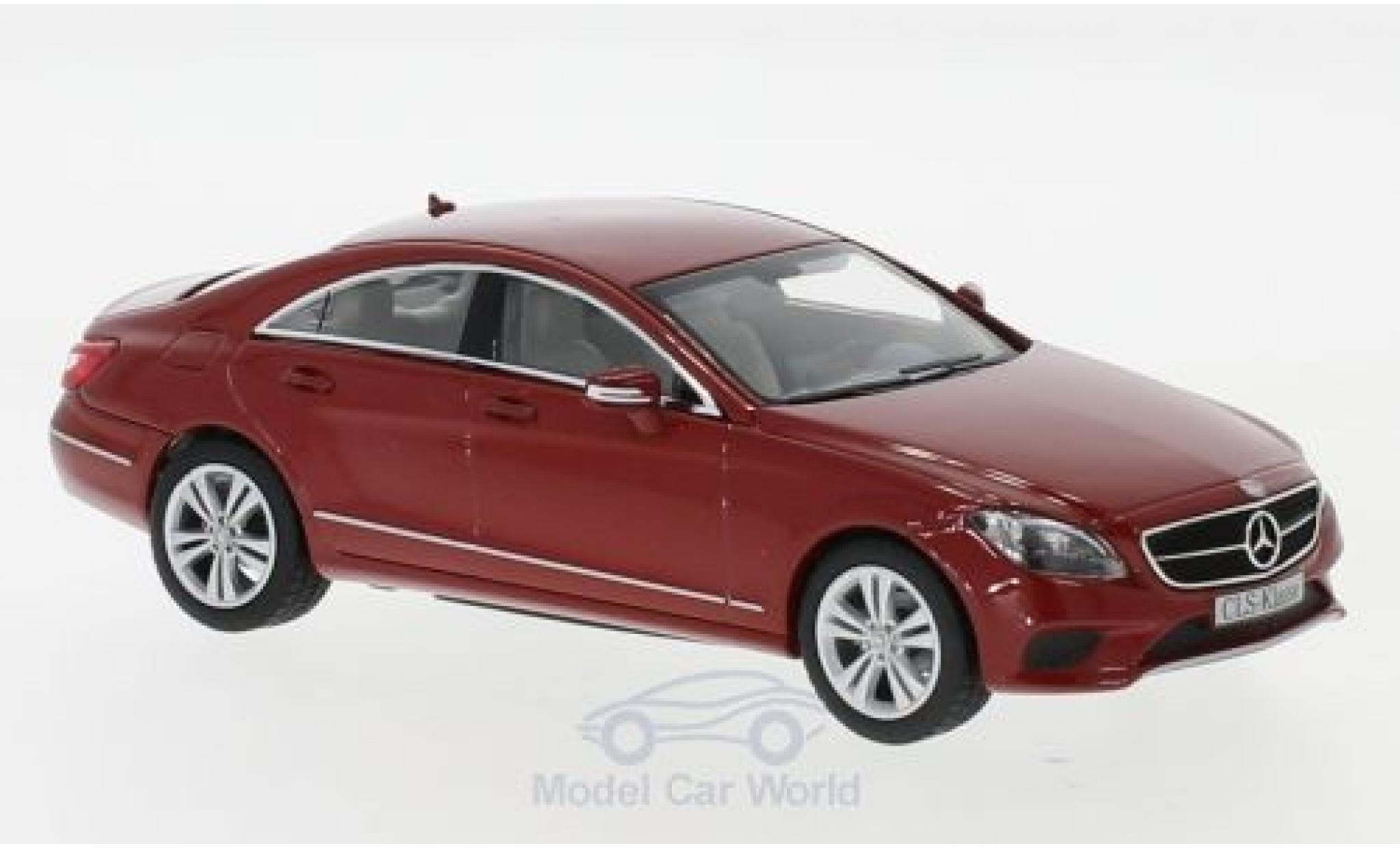 Mercedes CLS 1/43 Norev (C218) metallic rood 2014 modelauto