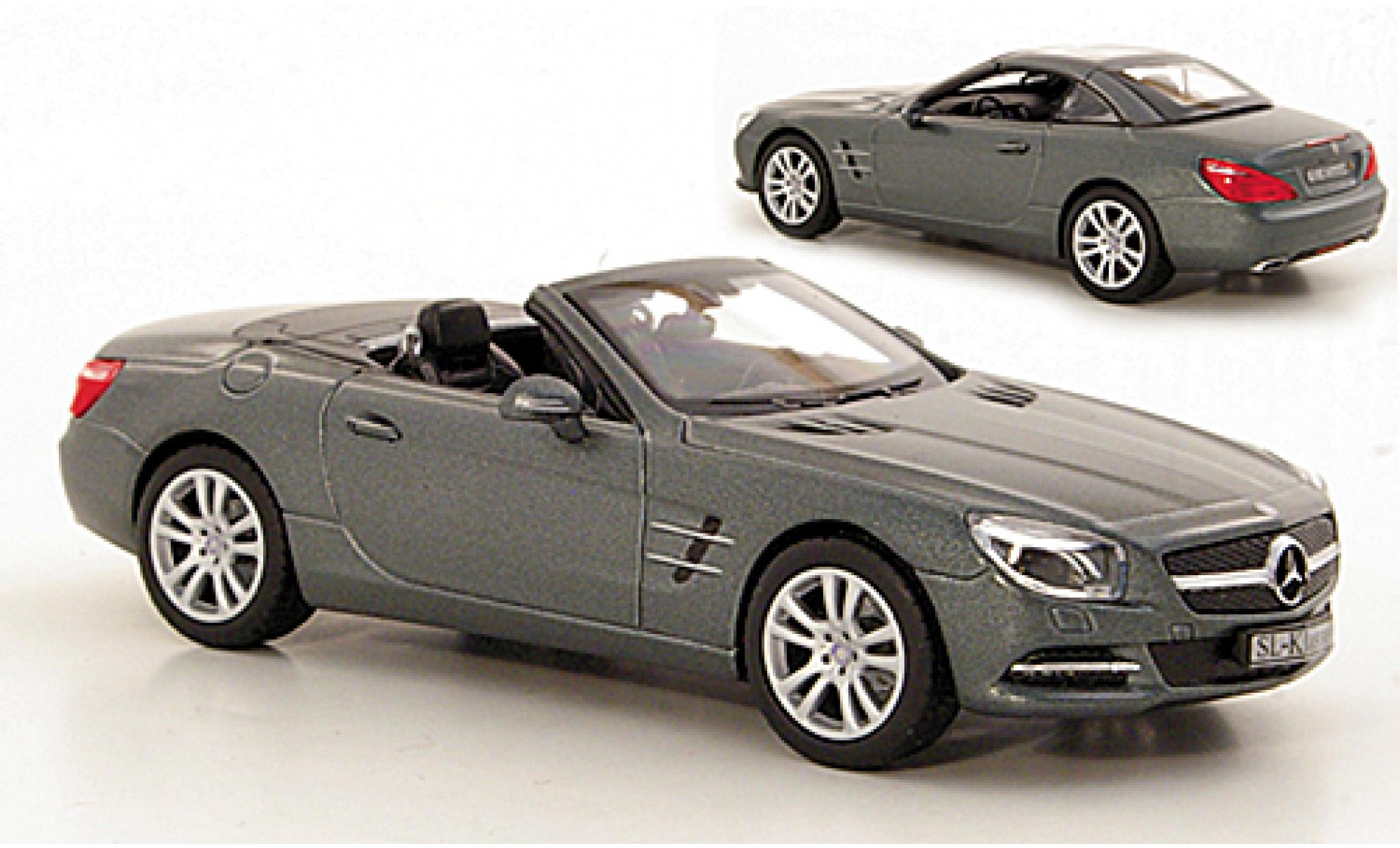 Mercedes Classe SL 1/43 Norev (R231) metallic grijs 2012 toit � aufsetzen couch&eacute; avec modelauto