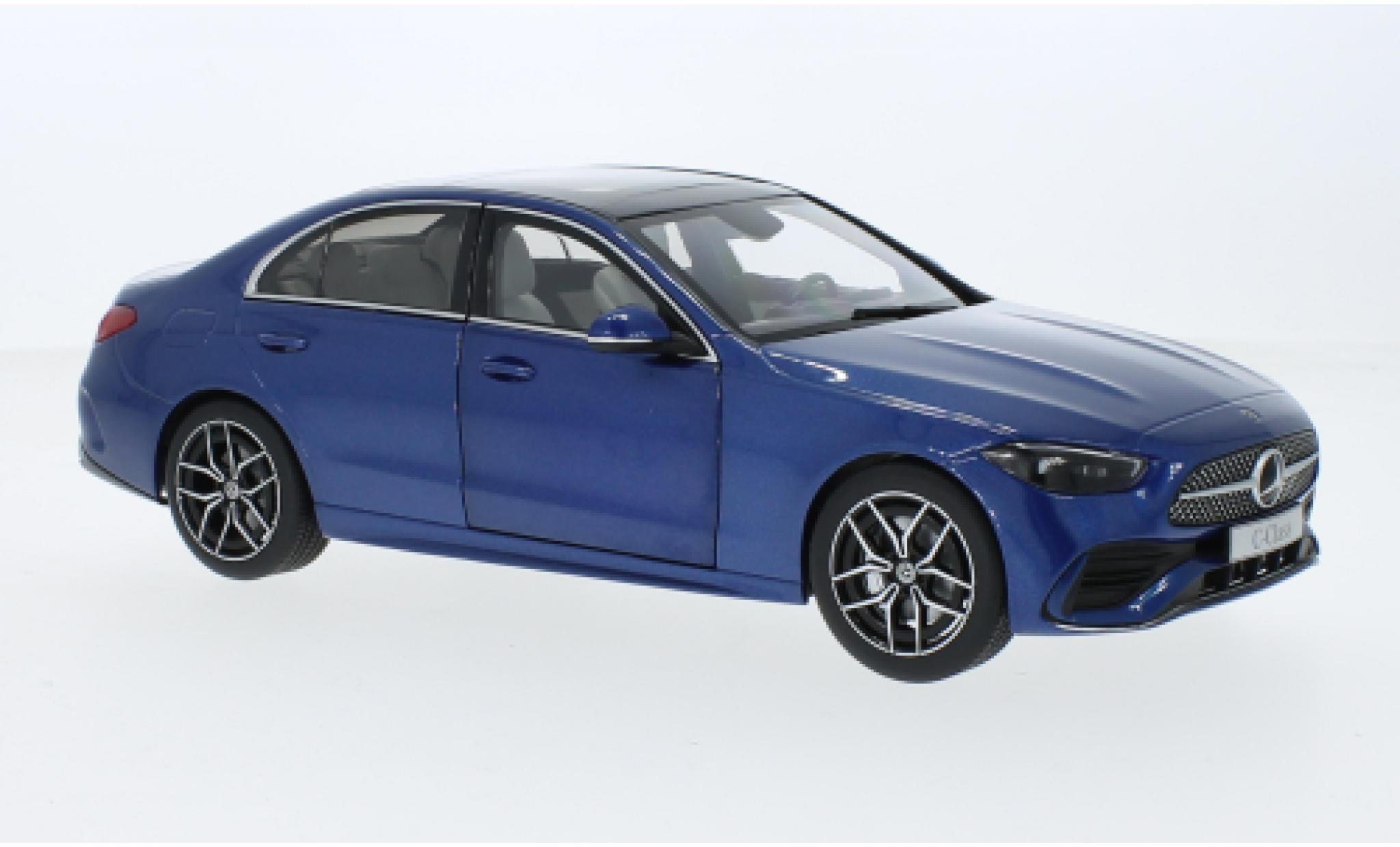 Mercedes CLA 1/18 I NZG C-classe (W206) metallic blauw 2021 modelauto