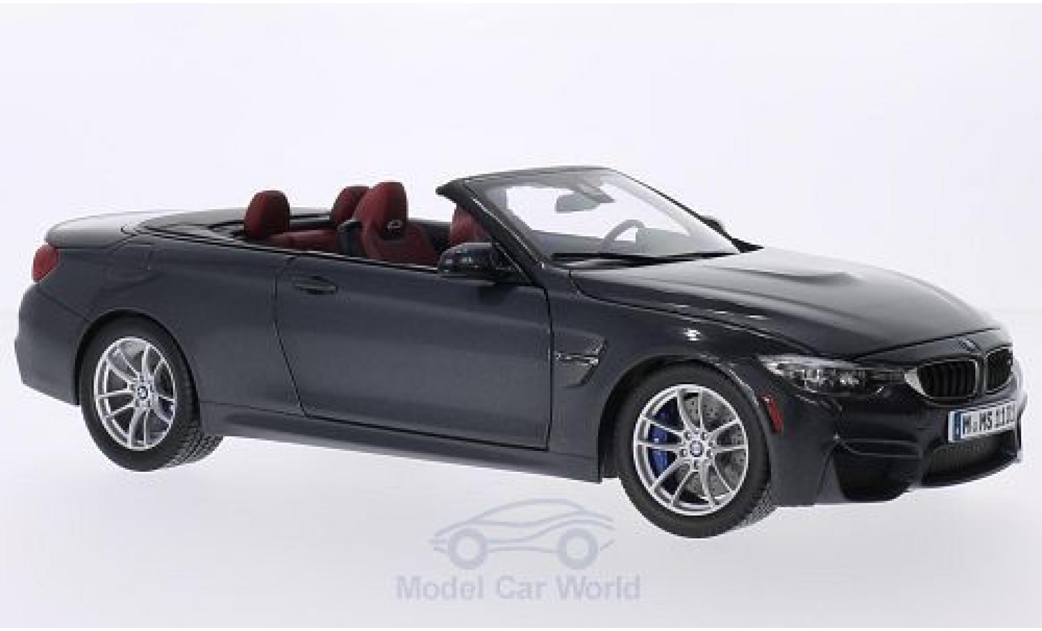 Bmw M4 F83 1/18 Paragon Cabrio (F83) metallic grijs 2014 modelauto