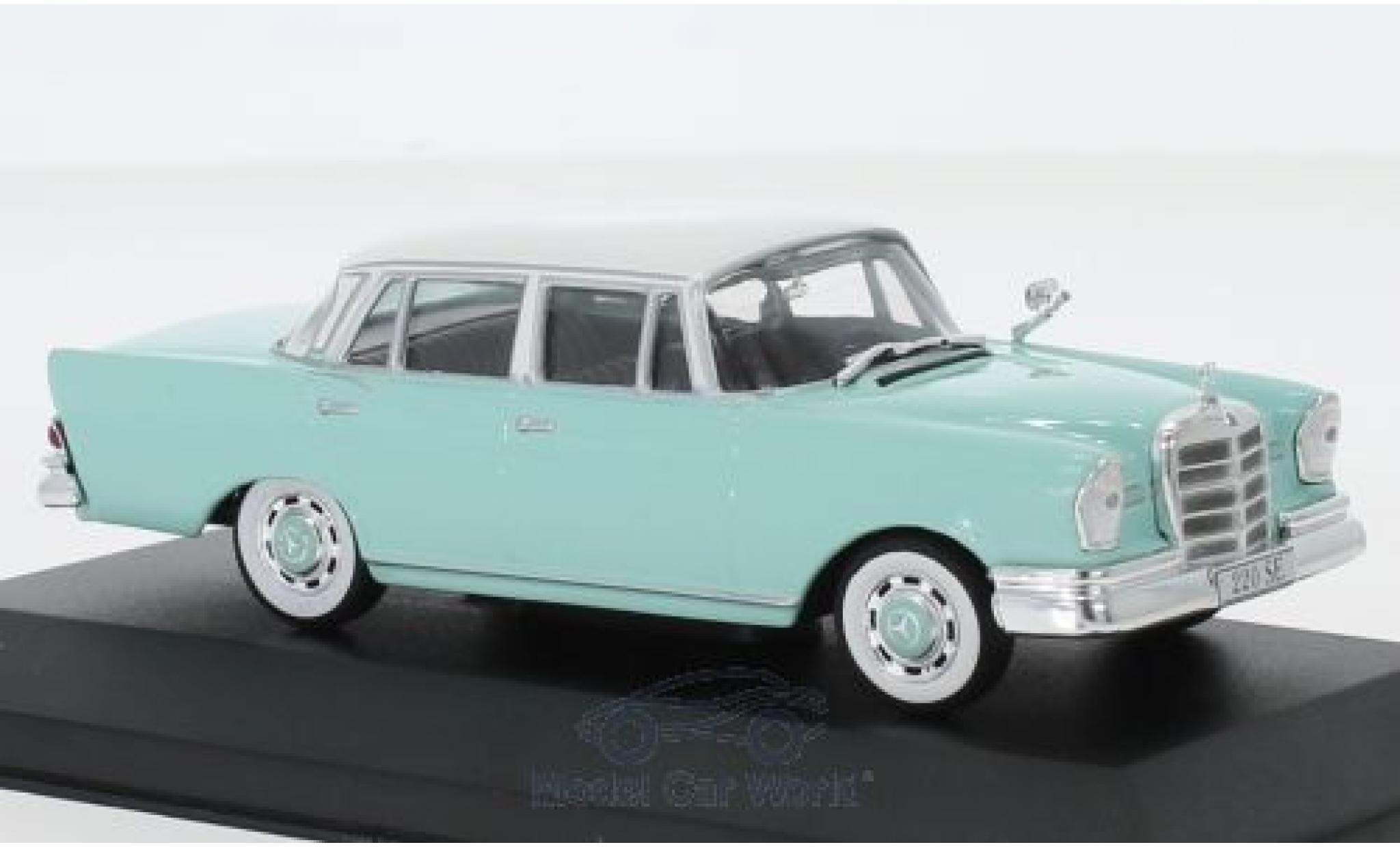 Mercedes 220 1/43 Pct SE (W111) t&uuml;rkis/wit 1959 modelauto