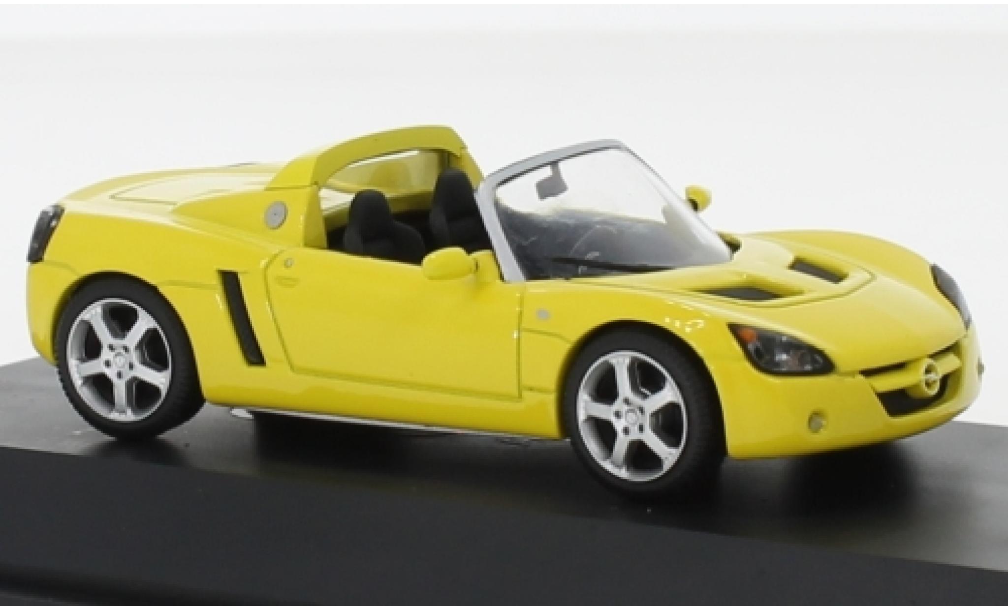 Opel Speedster 1/43 Schuco geel modelauto
