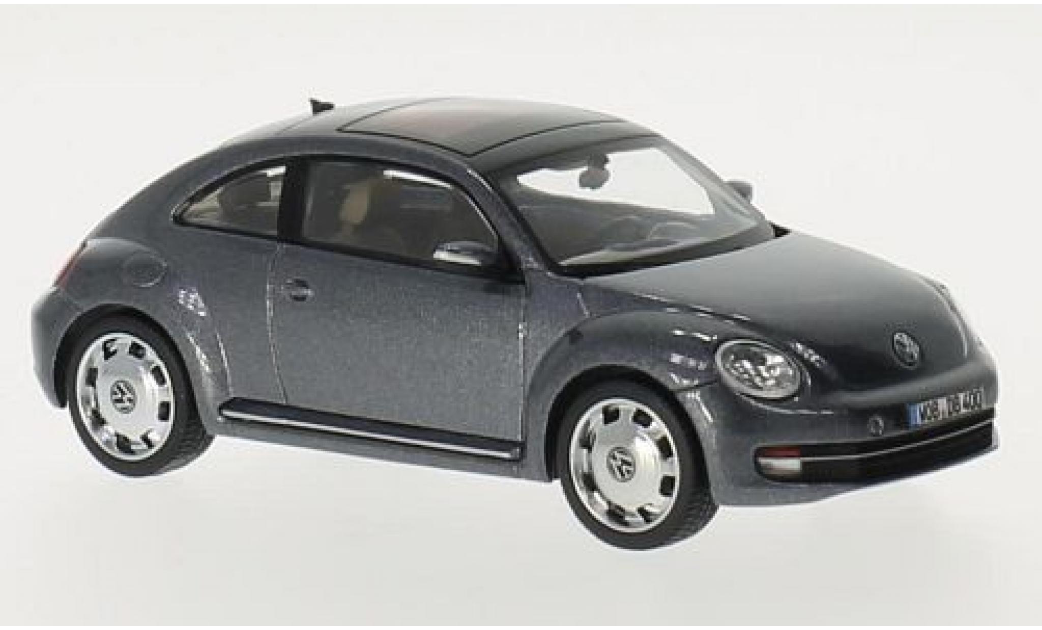 Volkswagen Beetle 1/43 Schuco metallic grijs 2012 modelauto
