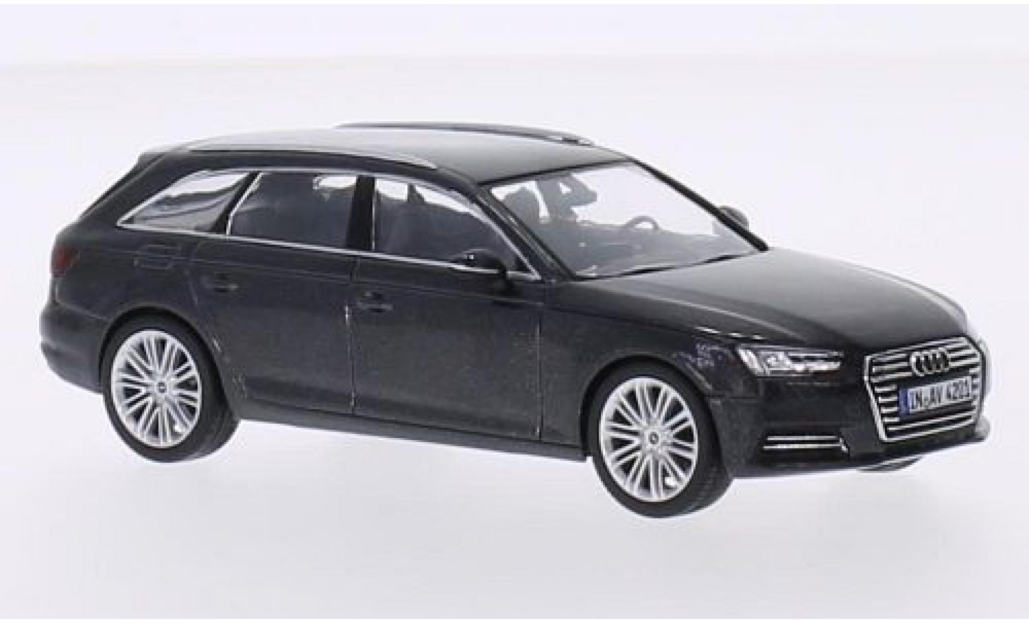 Audi A4 1/43 Spark Avant metallic grijs 2015 modelauto