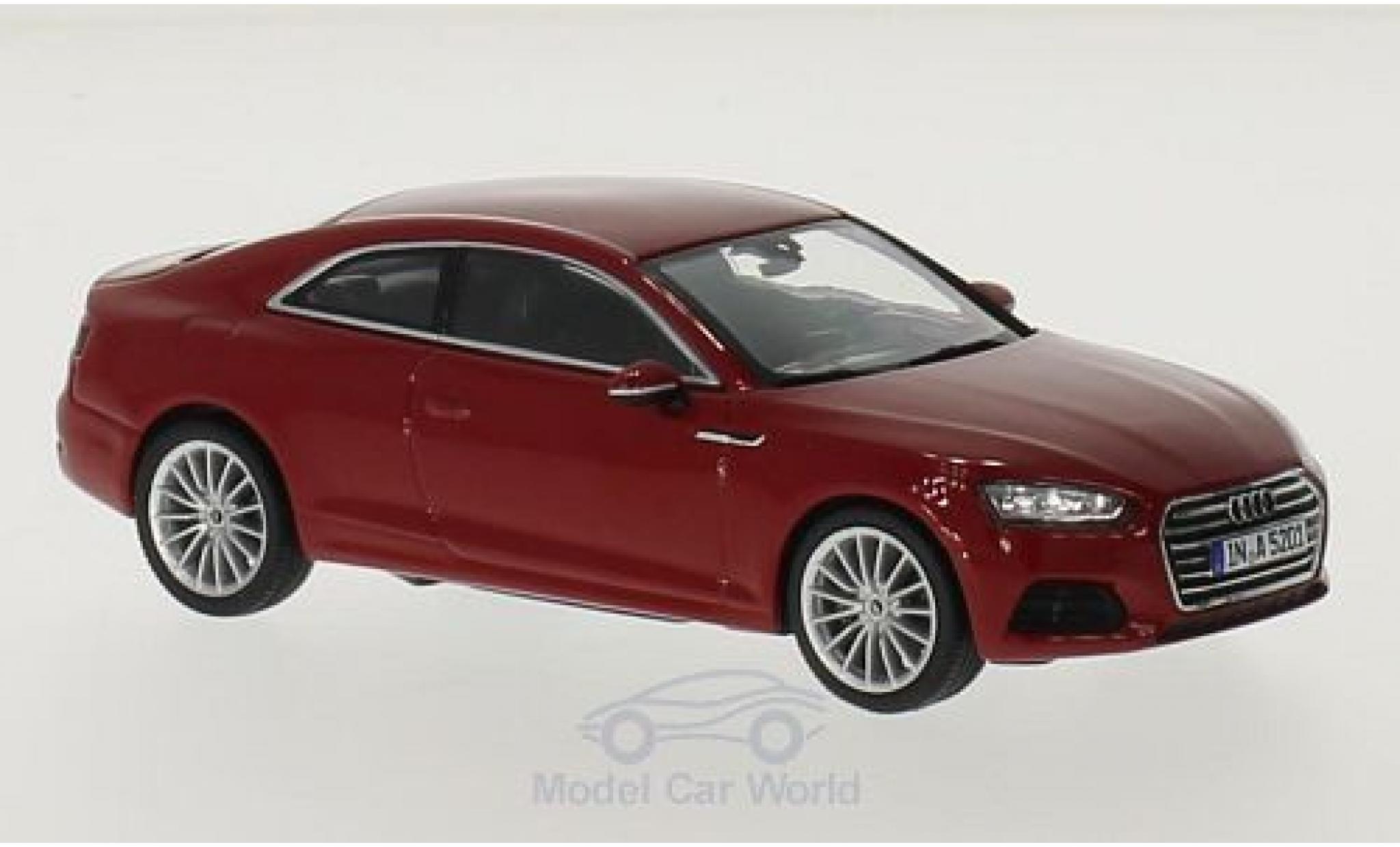 Audi A5 1/43 Spark Coupe rood 2016 modelauto