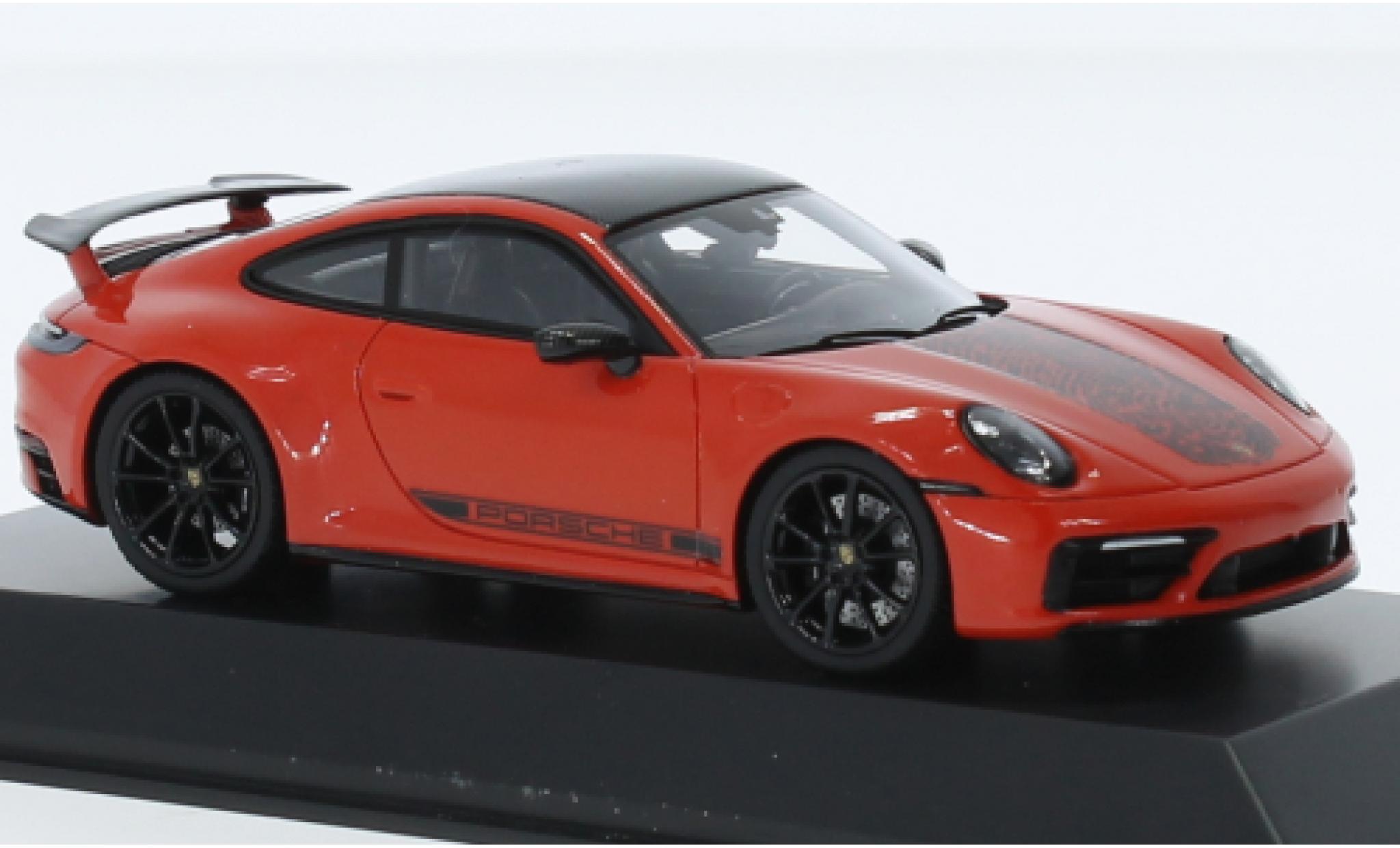 Porsche 992 S 1/43 I Spark 911  Carrera Gijs van Lennep Edition oranje modelauto