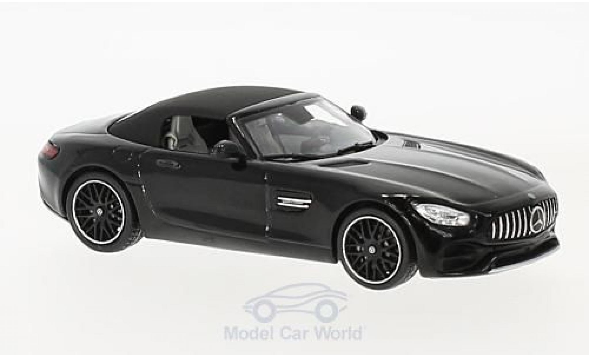 Mercedes AMG GT 1/43 Spark Roadster metallic zwart modelauto