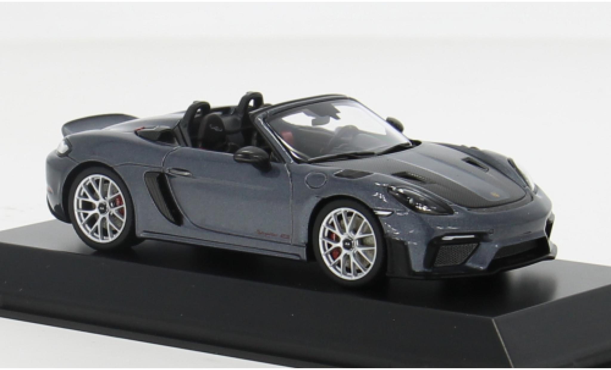 Porsche 718 1/43 I Spark Spyder RS grijs 2024 1:43 modelauto