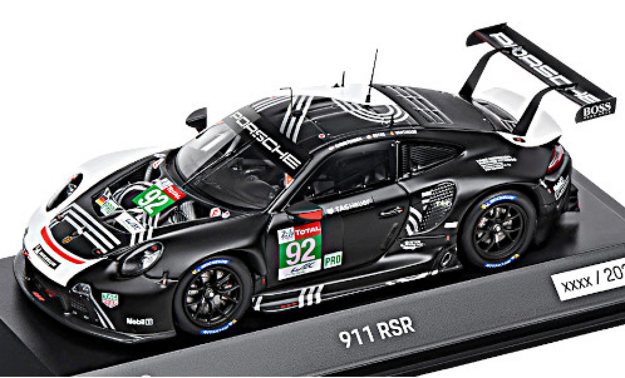 Porsche 992 RSR 1/43 Spark 911 RSR (991.2) No.92 24h Le Mans 2020 M.Christensen/K.Estre/L.Vanthoor modelauto