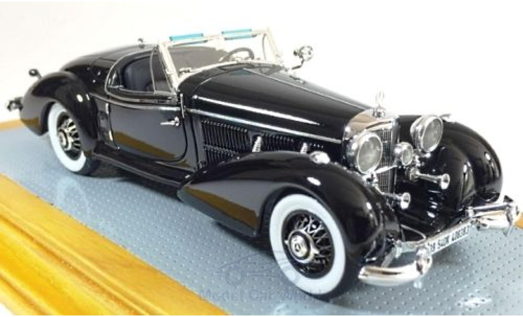 Mercedes 540 1/43 Ilario K Spezial Roadster zwart 1939 sn408383 modelauto