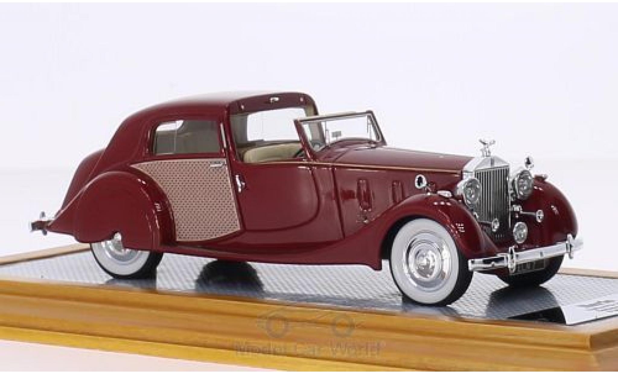 Rolls Royce Phantom 1/43 Ilario III Sedanca de Ville Park Ward rood/Dekor RHD 1937 sn3CM61 modelauto