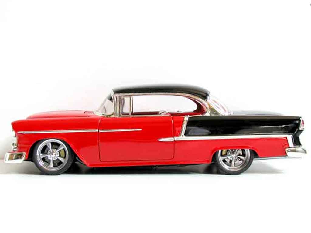 Chevrolet Bel Air Coupe 1955 hot rod rood et grijs 1/18 Ertl