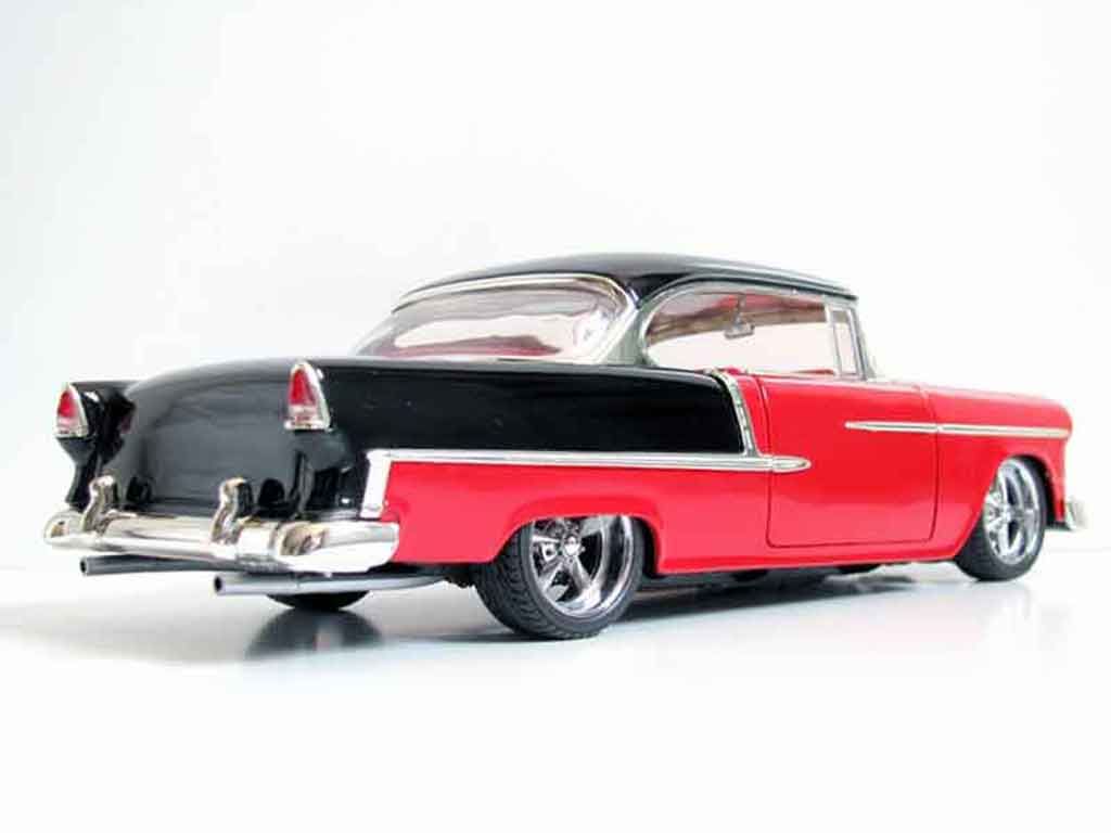 Chevrolet Bel Air Coupe 1955 hot rod rood et grijs 1/18 Ertl