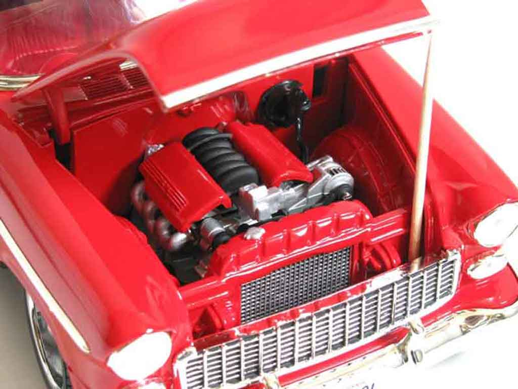 Chevrolet Bel Air Coupe 1955 hot rod rood et grijs 1/18 Ertl