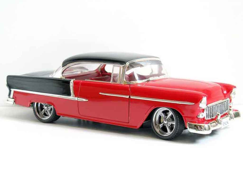 Chevrolet Bel Air Coupe 1955 hot rod rood et grijs 1/18 Ertl