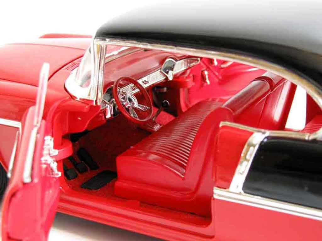 Chevrolet Bel Air Coupe 1955 hot rod rood et grijs 1/18 Ertl