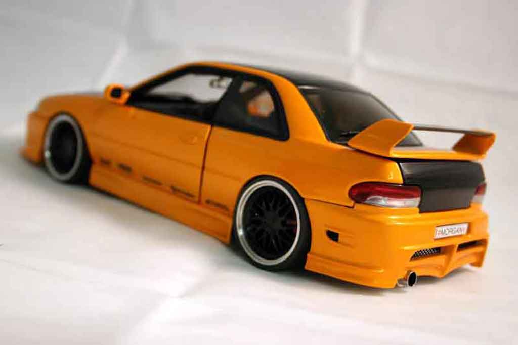 Subaru Impreza Type R gt turbo sti oranje 1/18 Autoart