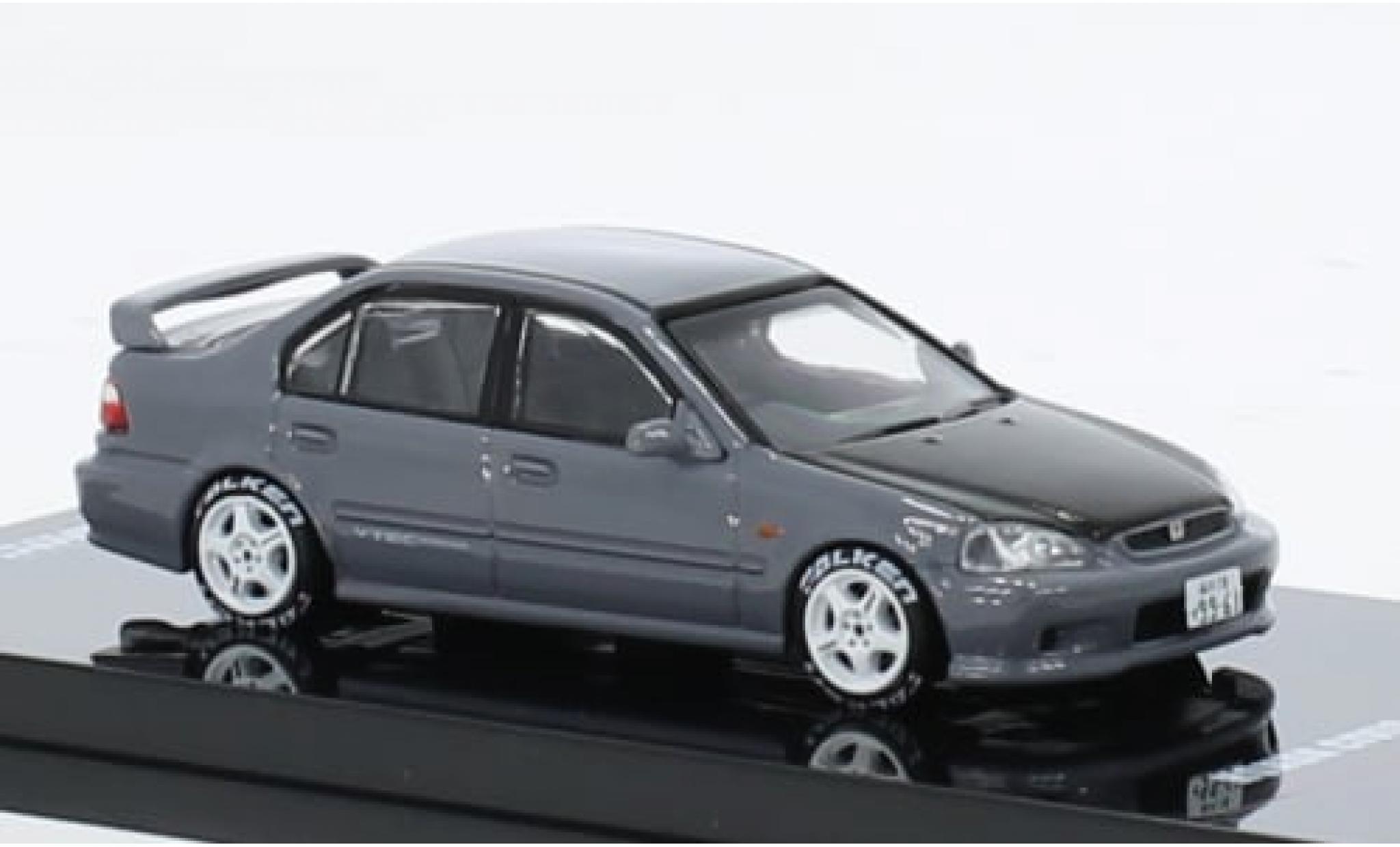 Honda Civic 1/64 INNO64 Ferio Si (EK) grijs/carbon RHD 1:64 modelauto