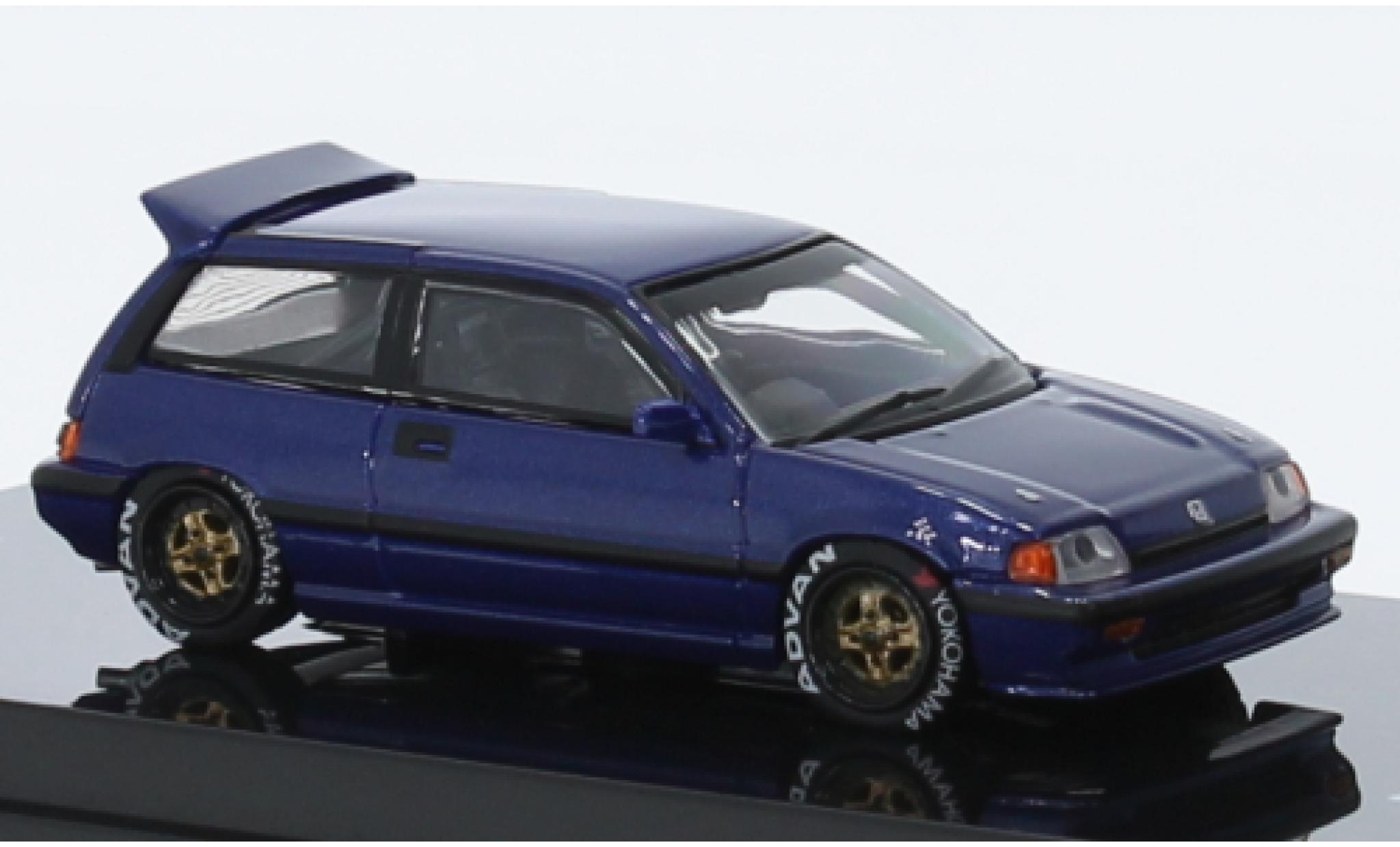 Honda Civic 1/64 INNO64 Si E-AT blauw fonc&eacute; RHD modelauto
