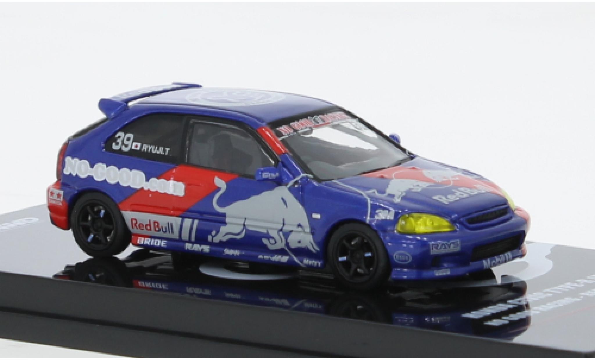 Honda Civic 1/64 INNO64 Type R (EK9) RHD No.39 No bon Racing Red Bull modelauto