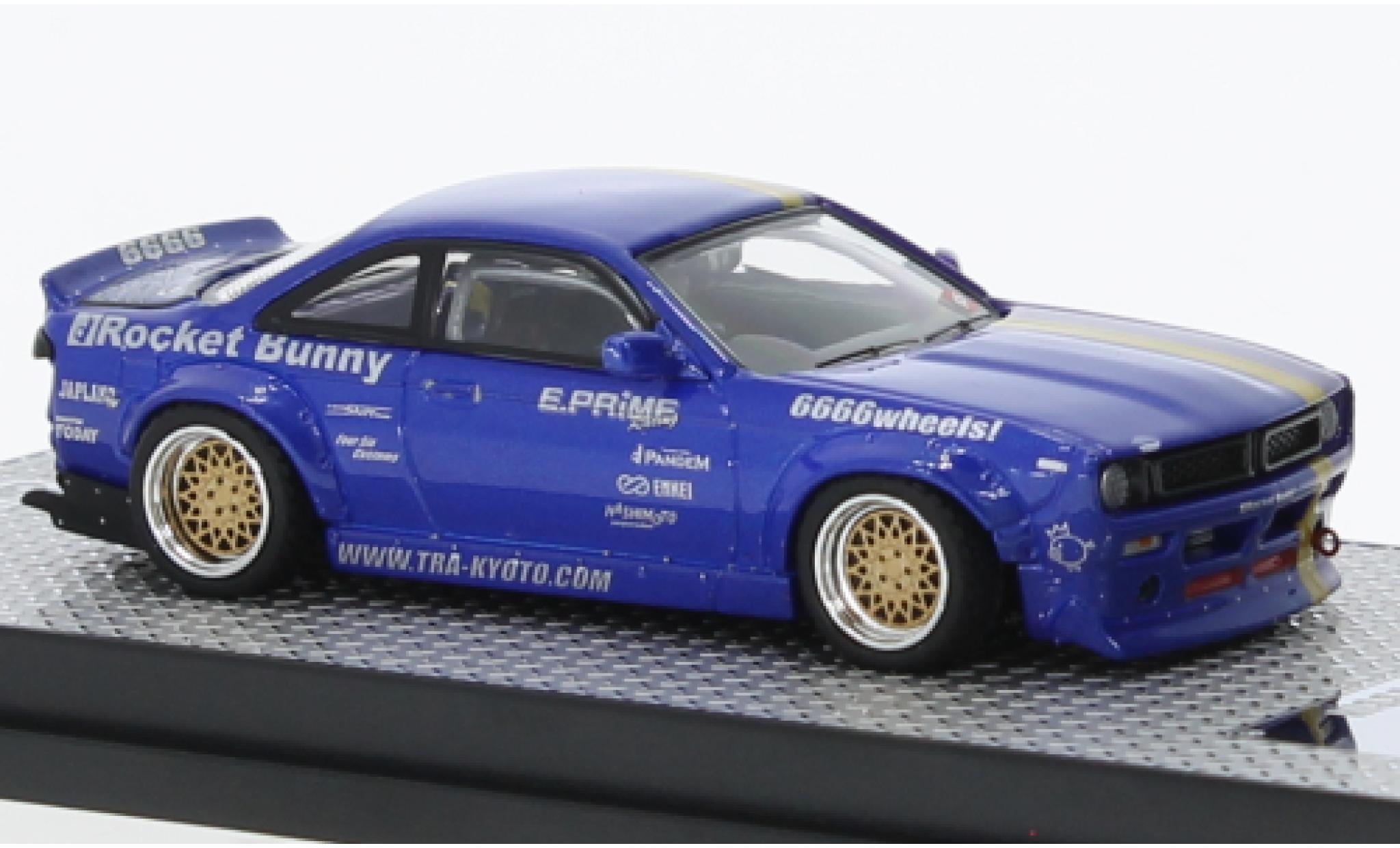 Nissan Silvia 1/64 INNO64 (S14) Rocket Bunny blauw/lila RHD Tomonori Idekawa modelauto