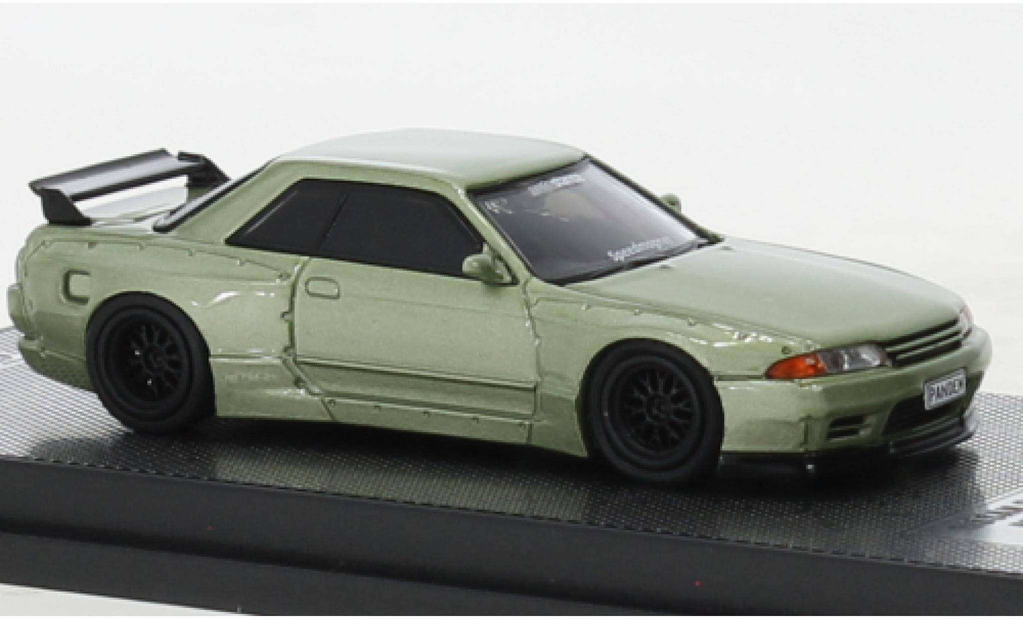 Nissan Skyline 1/64 INNO64 GT-R (R32) Pandem metallic la chaux RHD modelauto