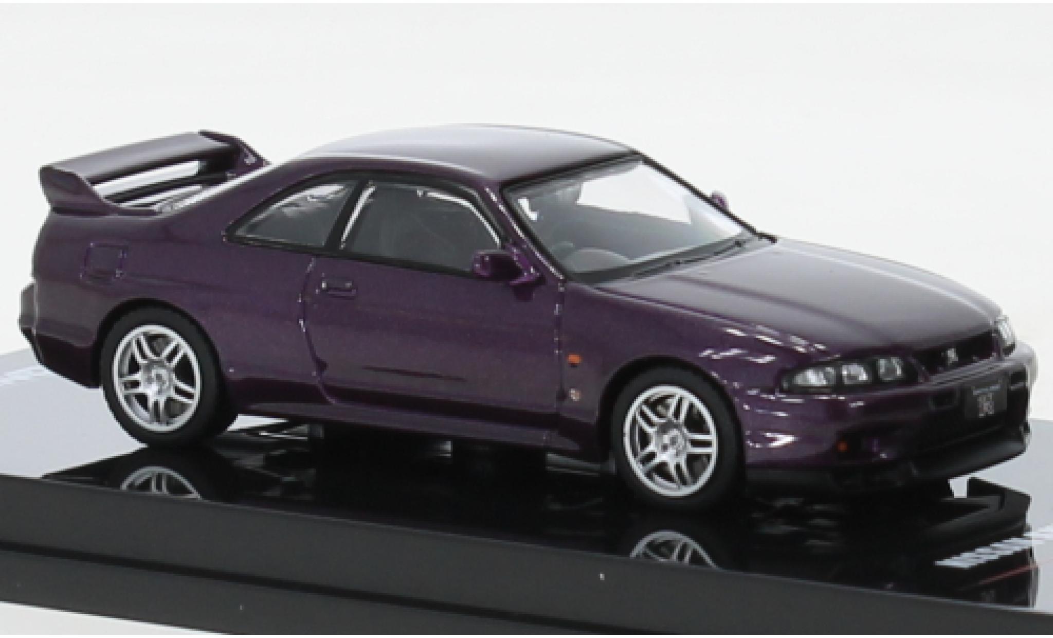 Nissan Skyline 1/64 INNO64 GT-R (R33) metallic paarsee RHD modelauto
