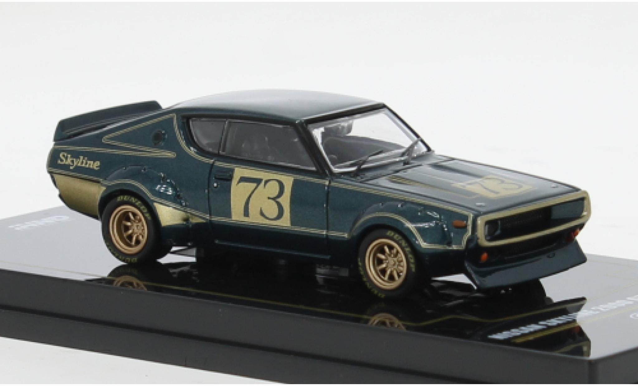 Nissan Skyline 1/64 INNO64 2000 GT-R (KPGC110) groen/gold 1972 1:64 modelauto