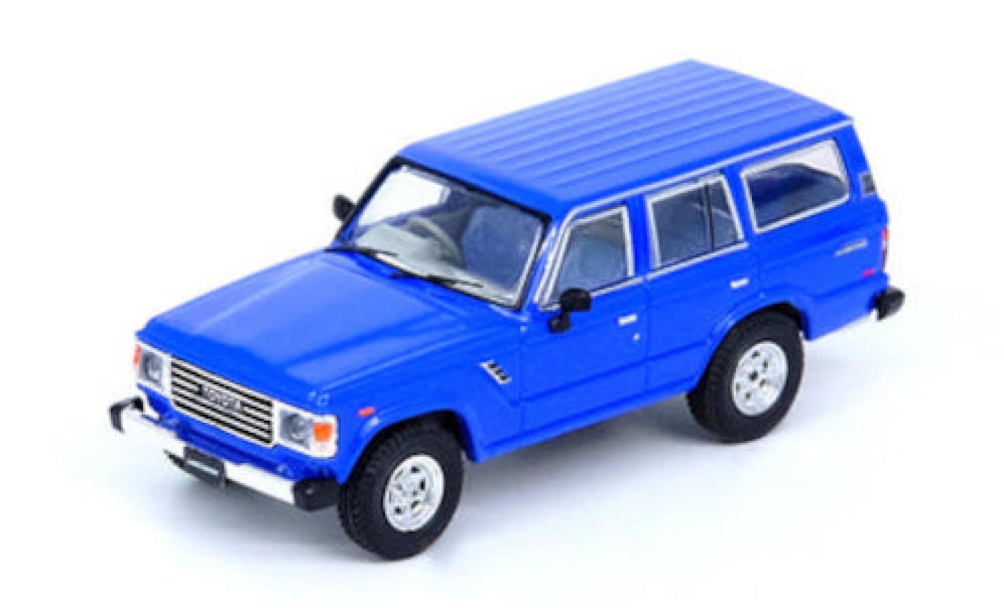 Toyota Land Cruiser 1/64 INNO64 FJ60 blauw RHD modelauto